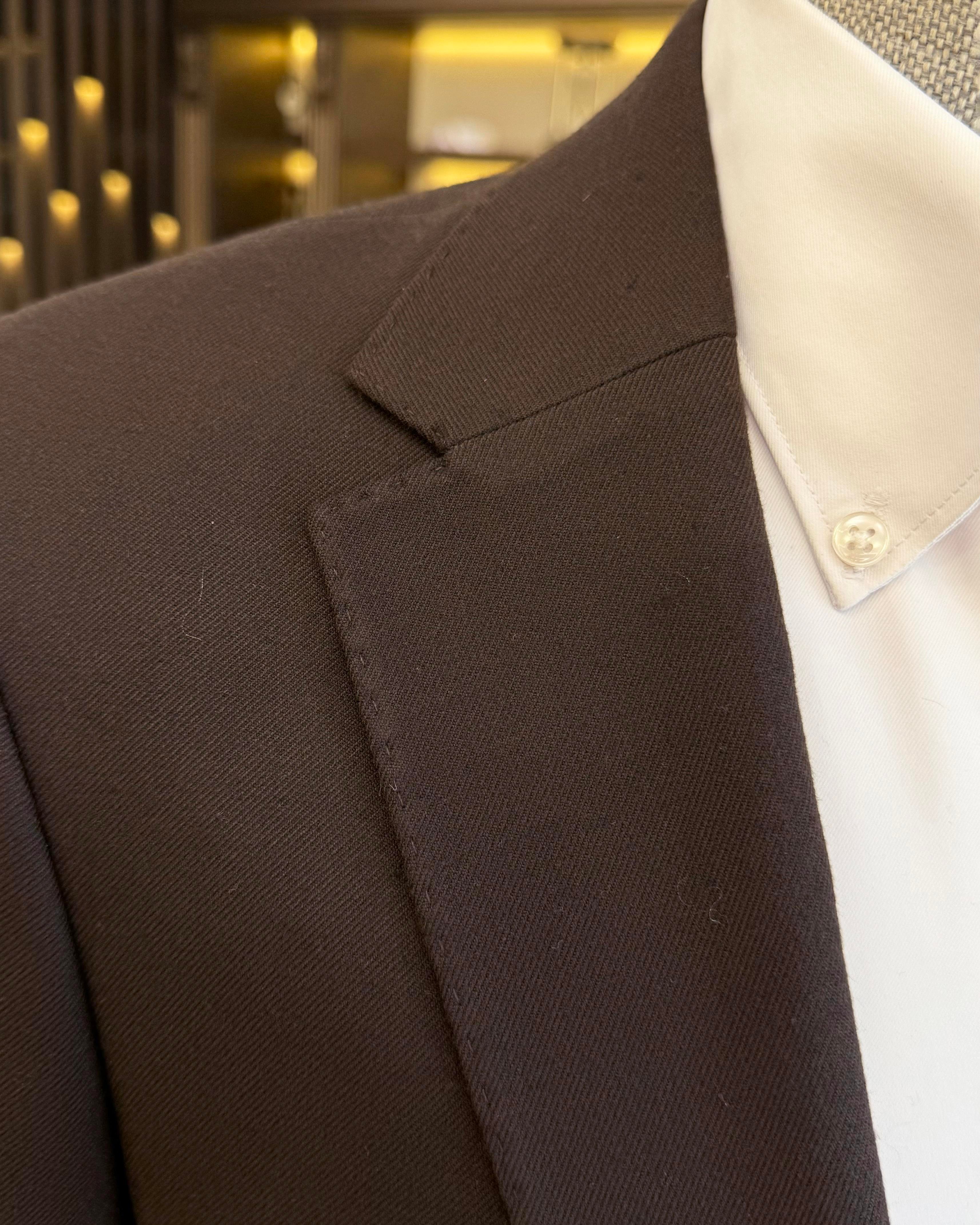 TerziAdemAltun İtalyan stil slim fit mono yaka erkek ceket