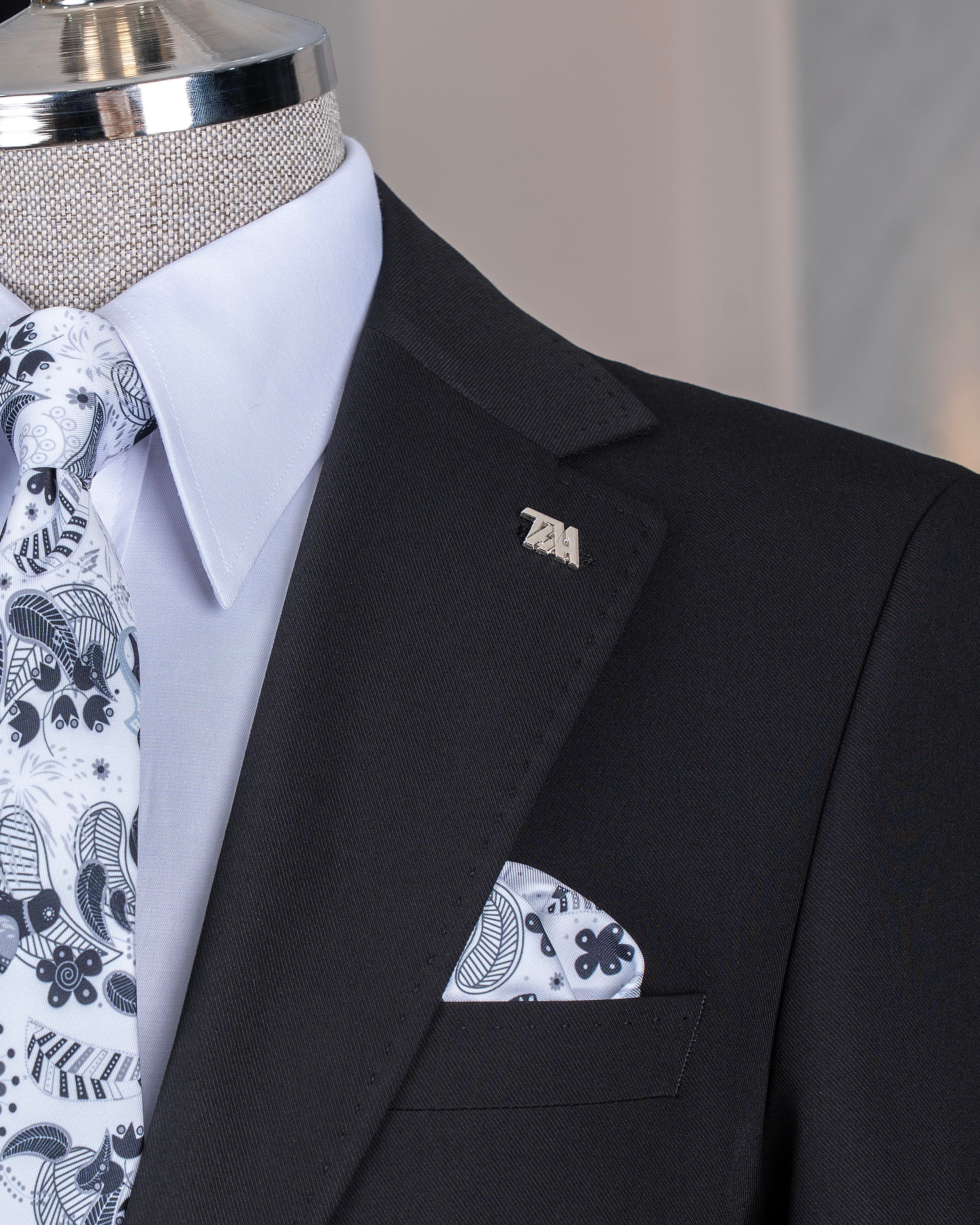 TerziAdemAltun İtalyan stil slim fit mono yaka erkek tek ceket