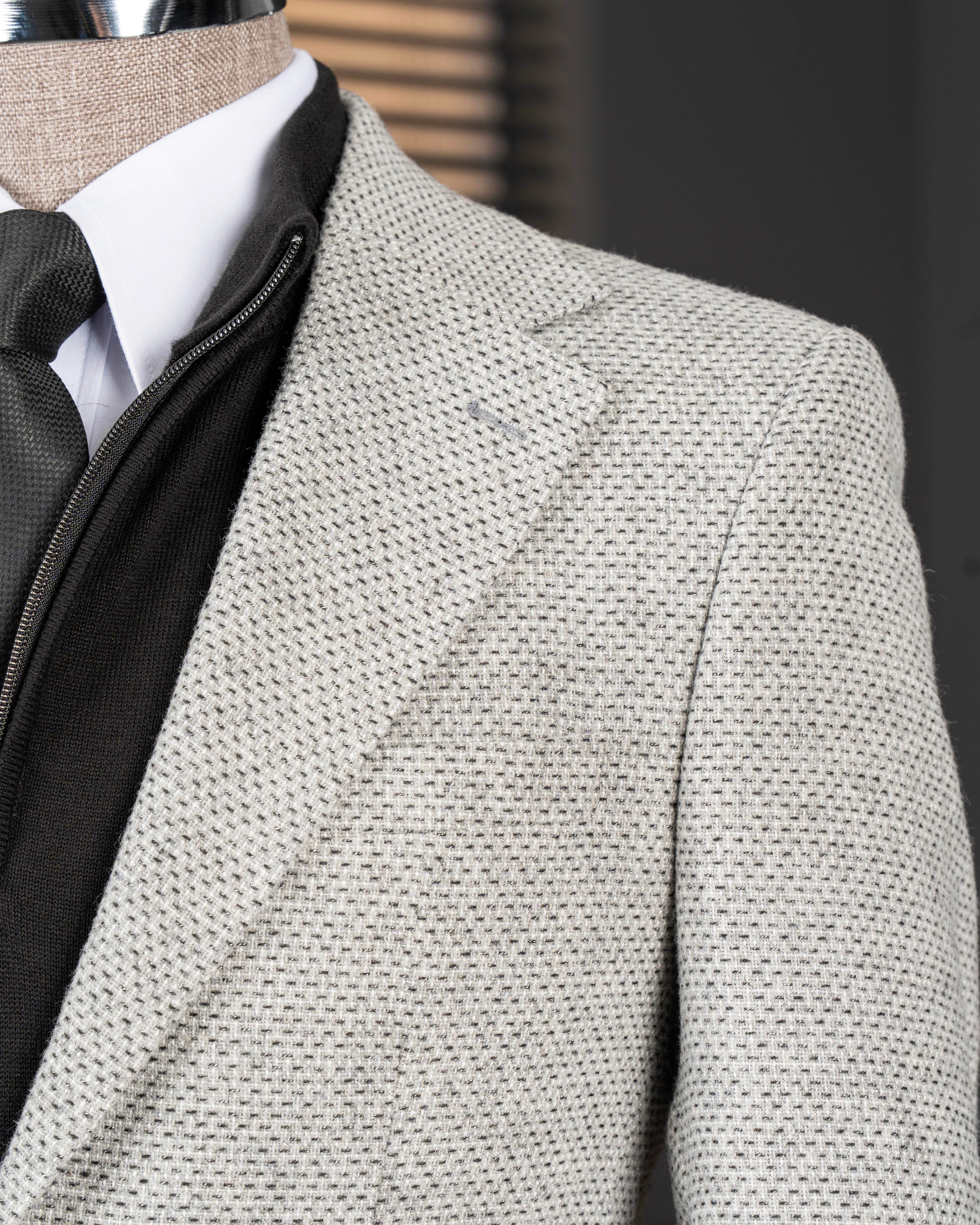 TerziAdemAltun İtalyan stil slim fit mono yaka yünlü erkek tek