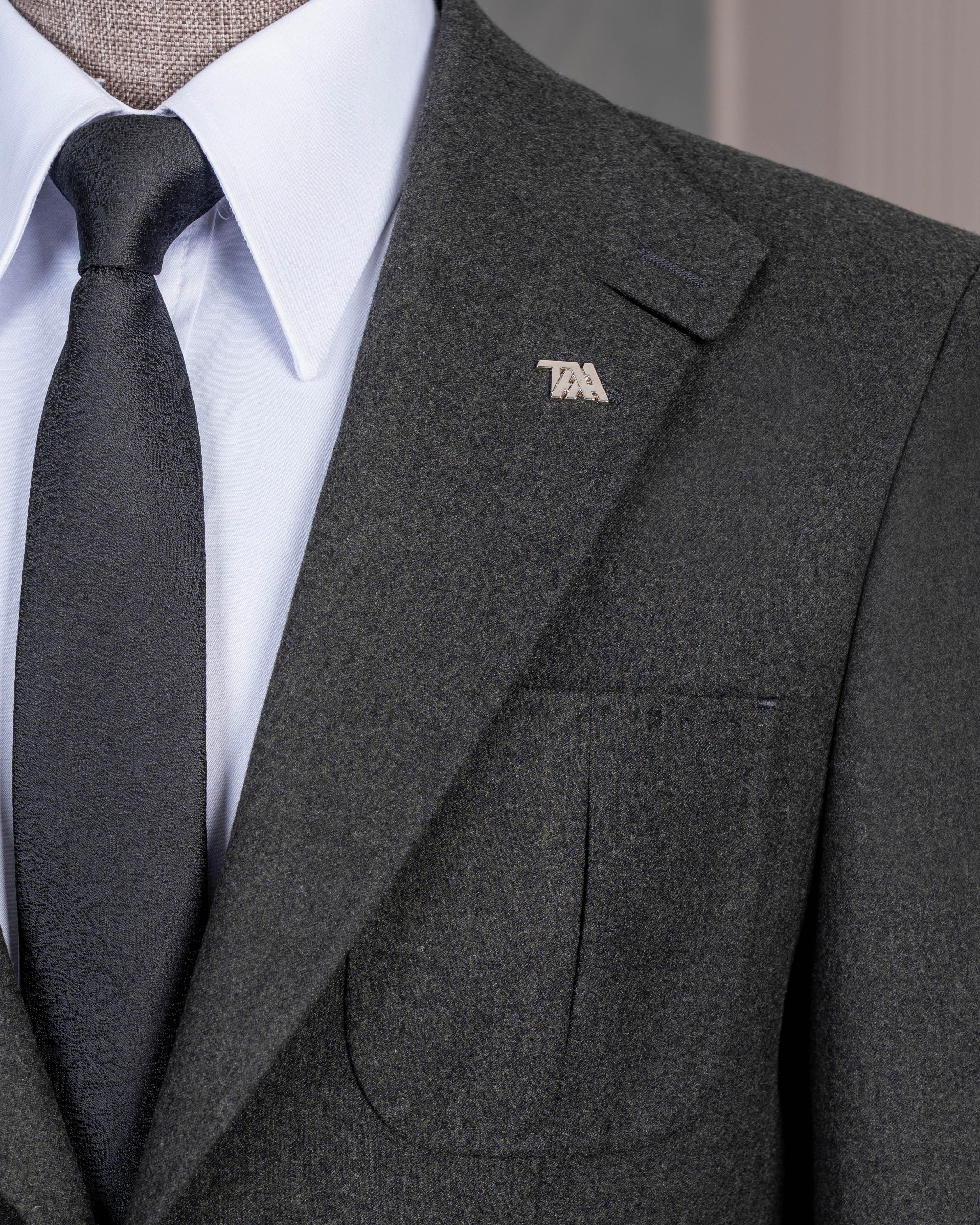 TerziAdemAltun İtalyan stil slim fit sivri yaka erkek tek ceket