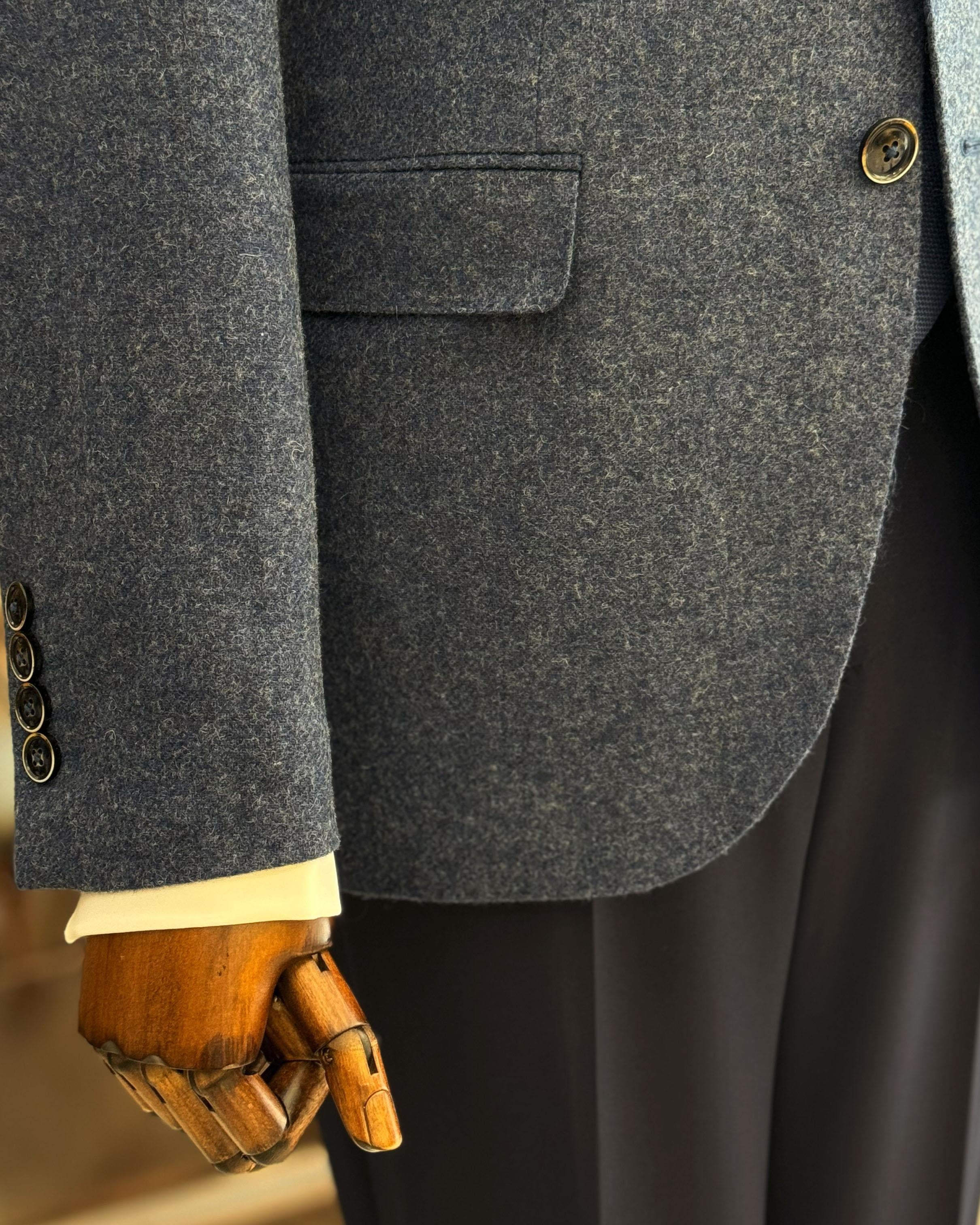 Mohun様 TerziAdemAltun İtalyan stil erkek slim fit mono yaka keten