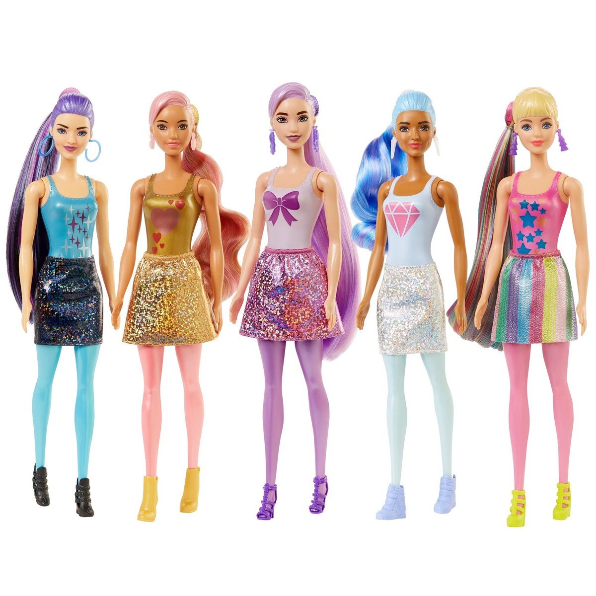 Barbie Color Reveal Renk Değiştiren Sürpriz Barbie Işıltılı Bebekler S1  GWC55 - Toysall