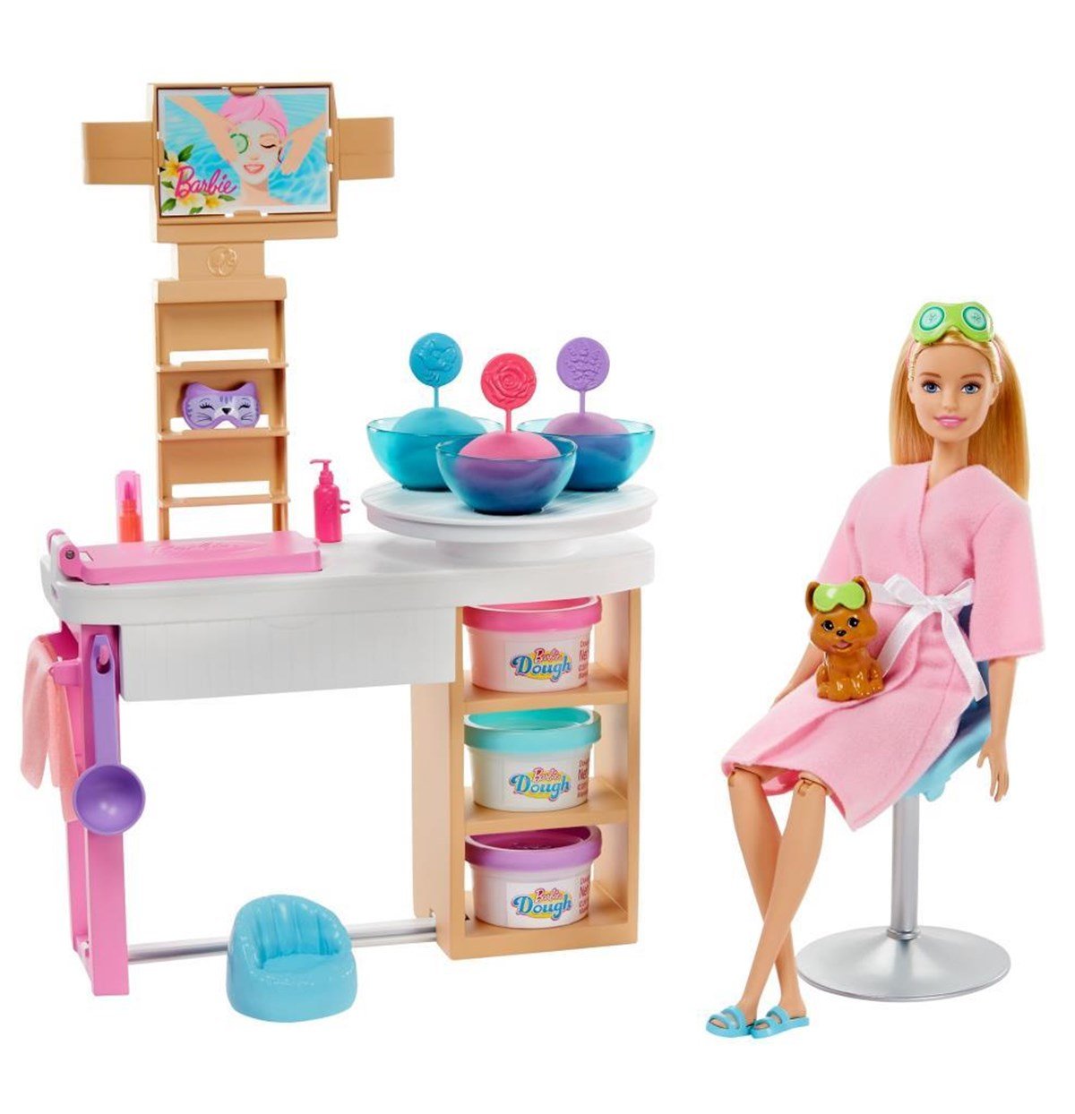 Barbie Yüz Bakımı Yapıyor Oyun Seti GJR84 - Toysall
