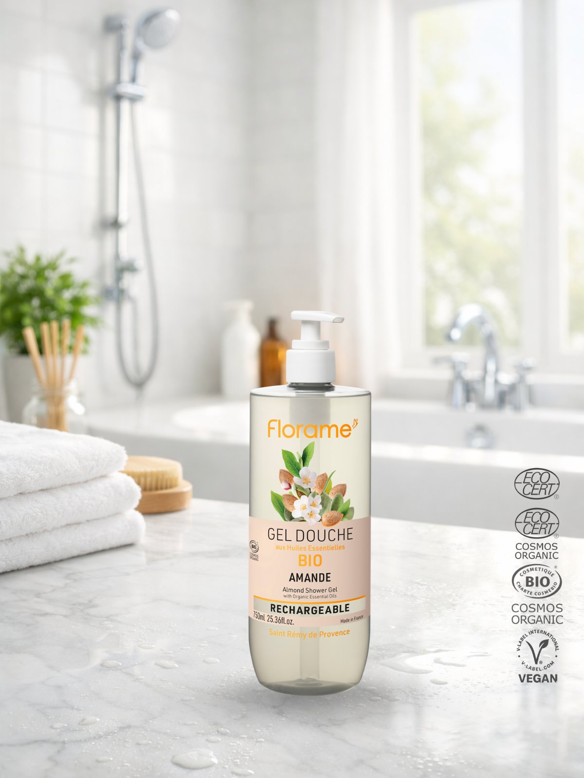 Organik Sülfatsız Badem Duş Jeli 750 ml – Ecocert Sertifikalı