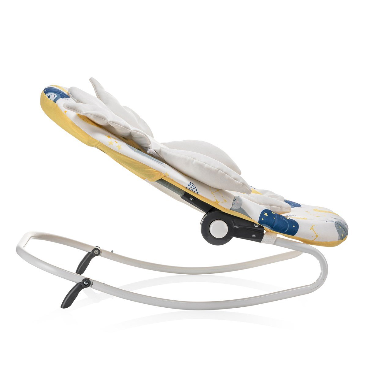 Wellgro Little Star Bouncer with Angel Wings Cushion, Yellow