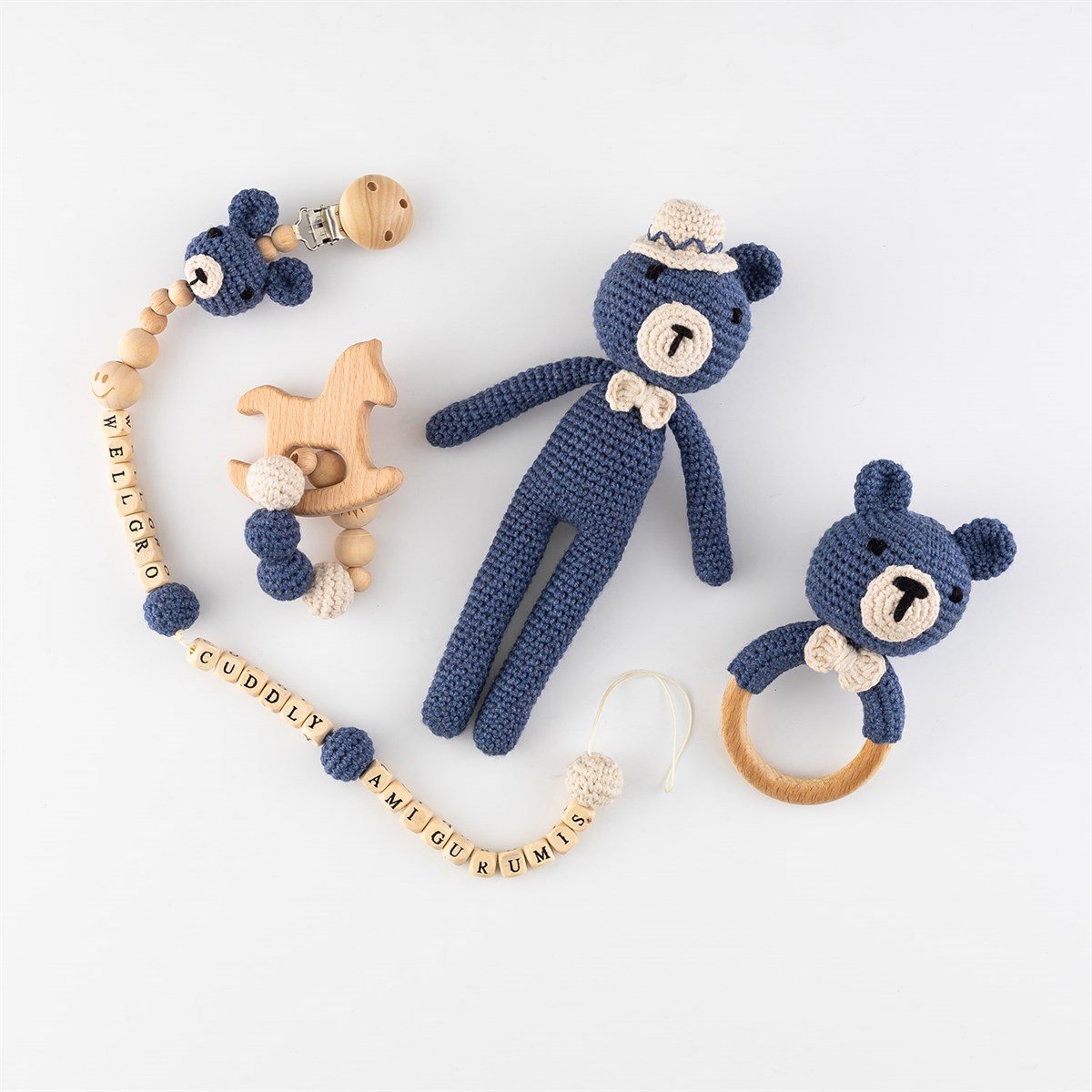 Wellgro Cuddly Amigurumis Lacivert-Set