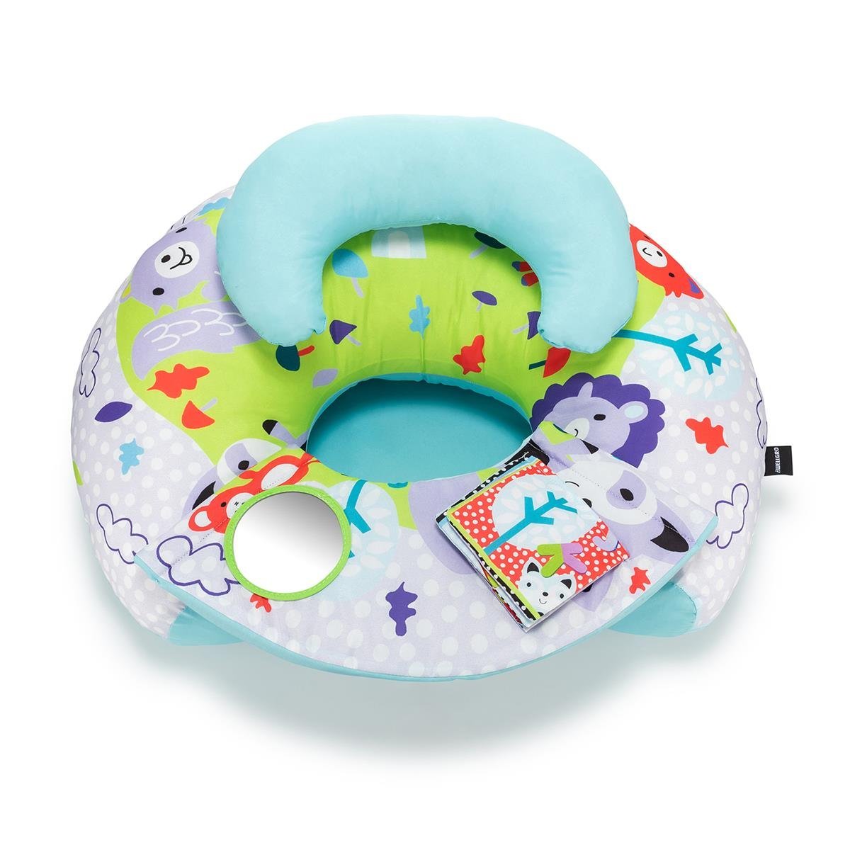 Wellgro Funny Animal Backrest Floor Cushion, Baby Seat Cushion