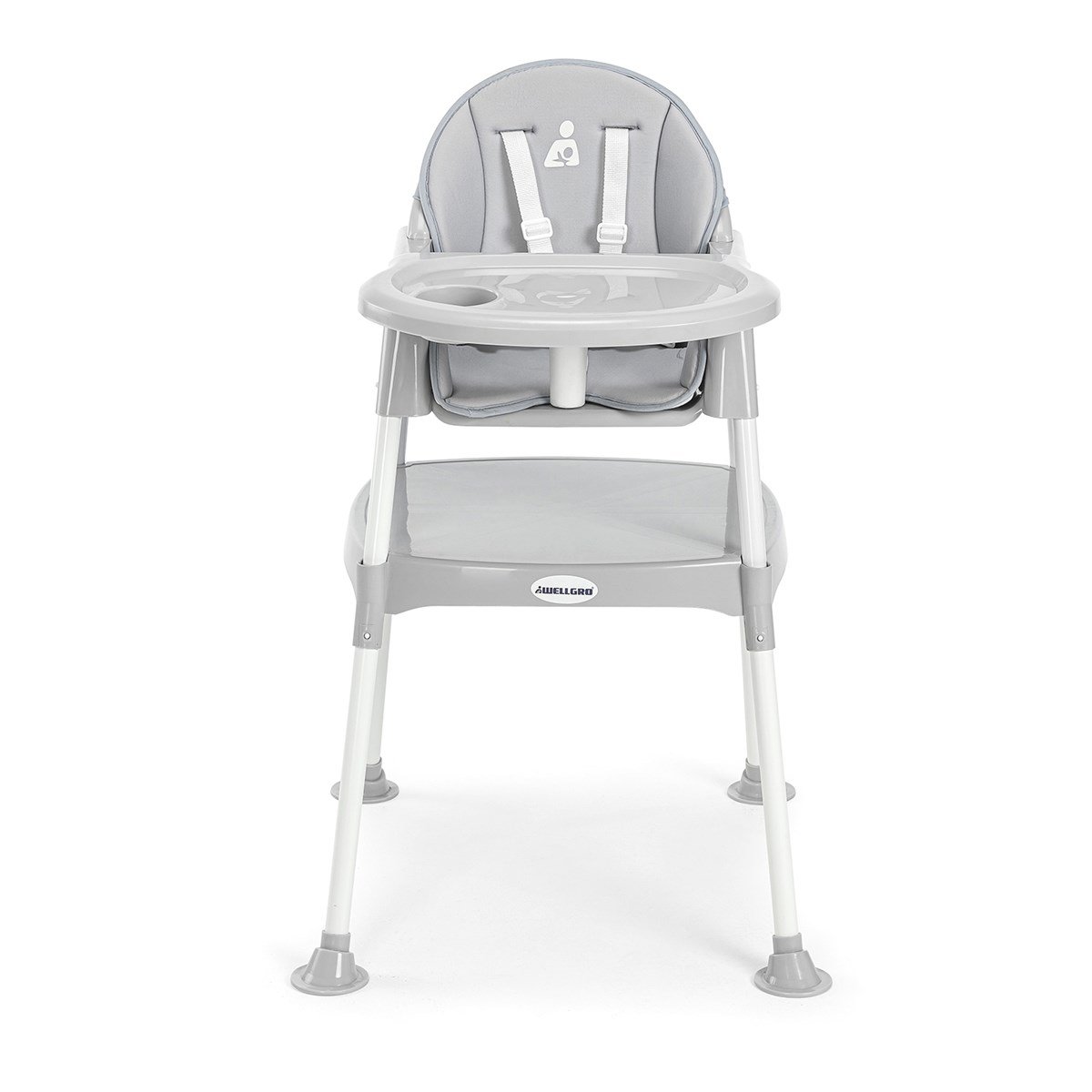 Wellgro Pretty 3in1 Çalışma Masalı Mama Sandalyesi, Gri