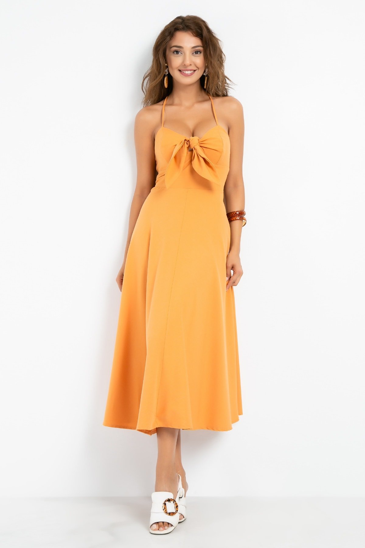 sage green midi bridesmaid dresses Bellina Sage Green Midi Dress with Detachable Bow