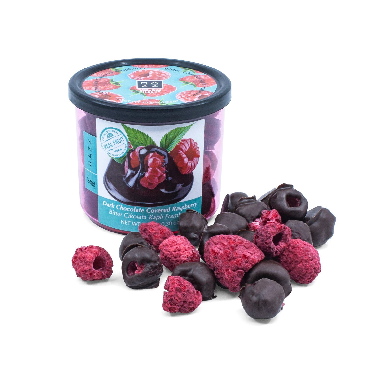 60 Gr. Bitter Çikolata Kaplı Freeze-Dried Frambuaz | Hazz