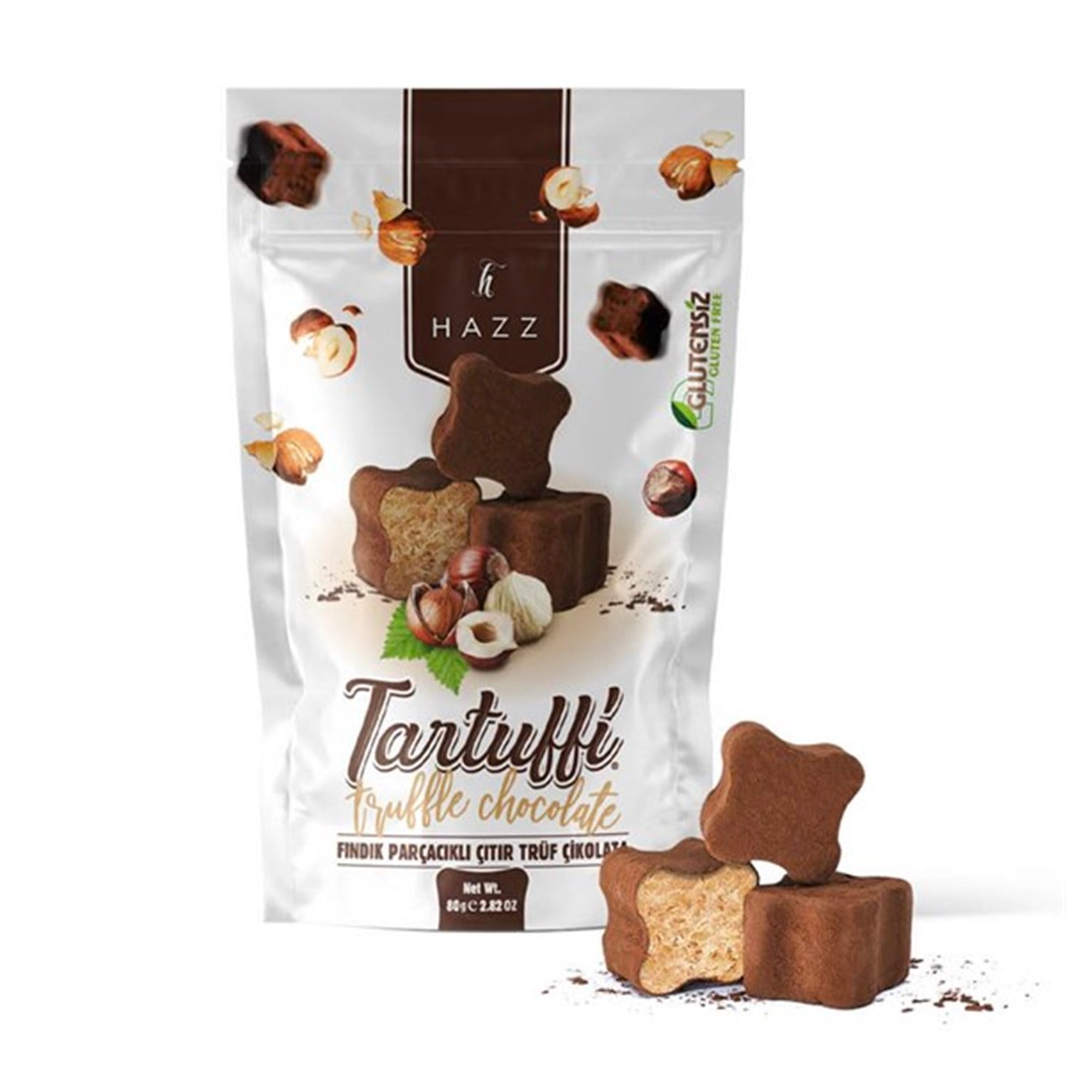 Hazz Tartuffi Kakaolu Fındıklı Krepli 120 Gr. | Hazz