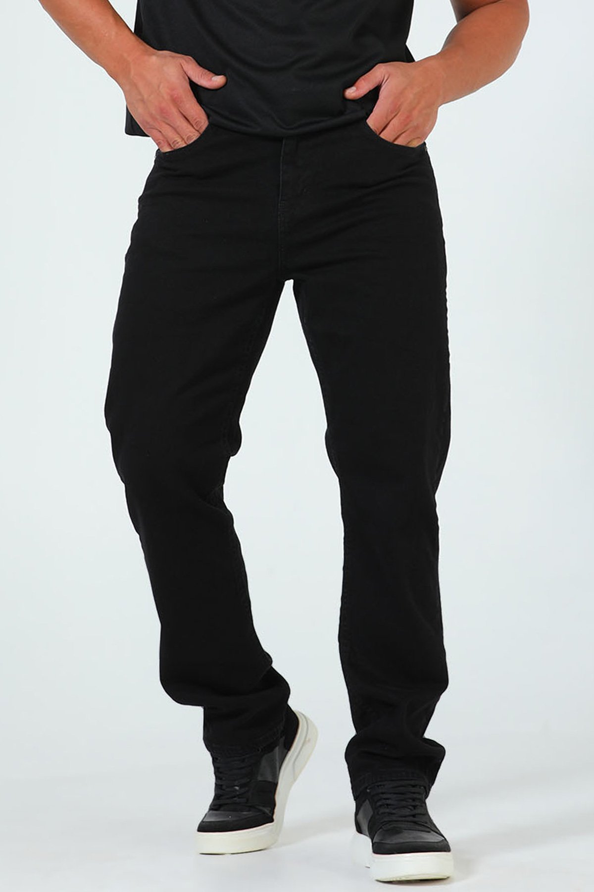 Erkek Likralı Jeans Pantolon Siyah 498762 - tozlu.com