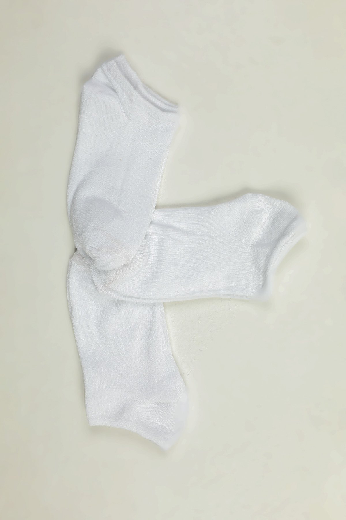 Erkek Üçlü Düz Patik Çorap Beyaz 510450 - tozlu.com
