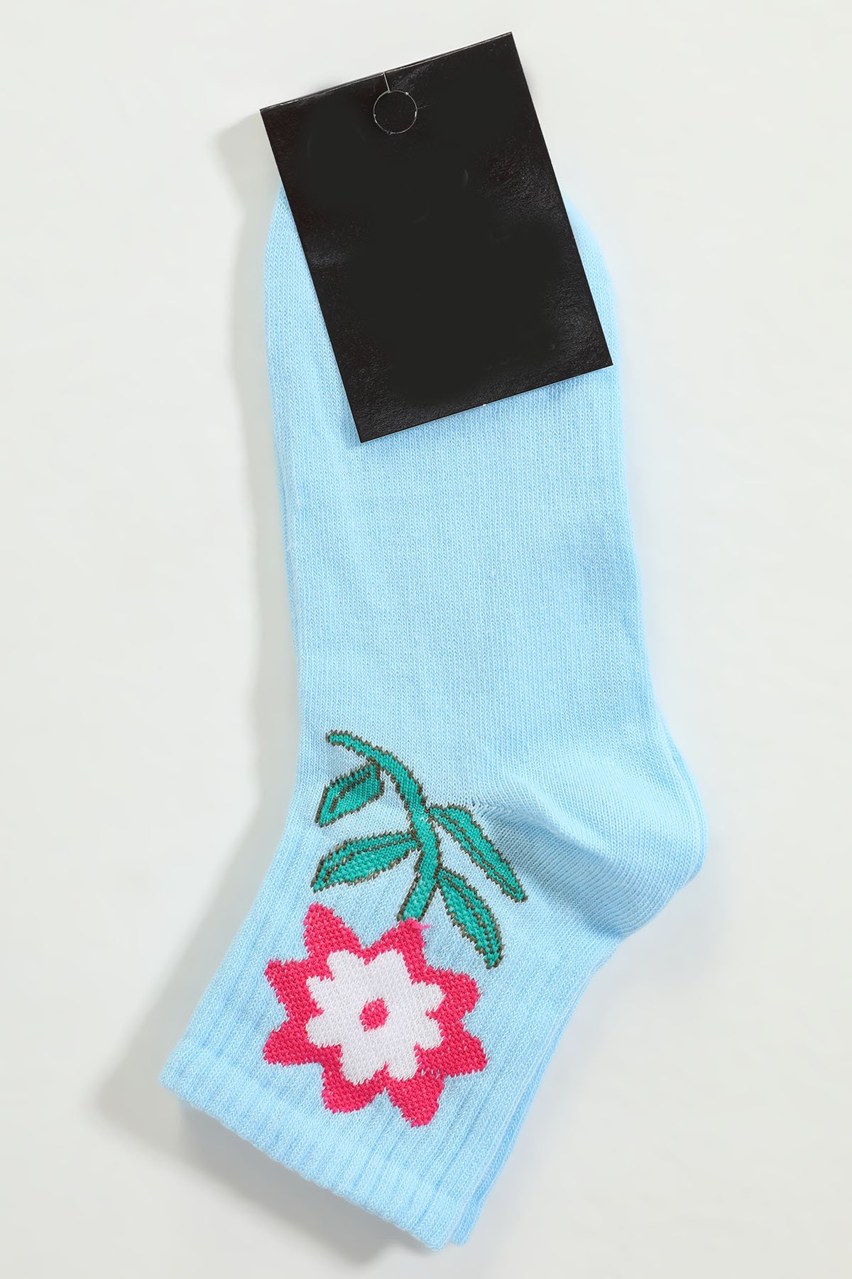 Kadın Desenli Soket Çorap Mavi 502731 - tozlu.com