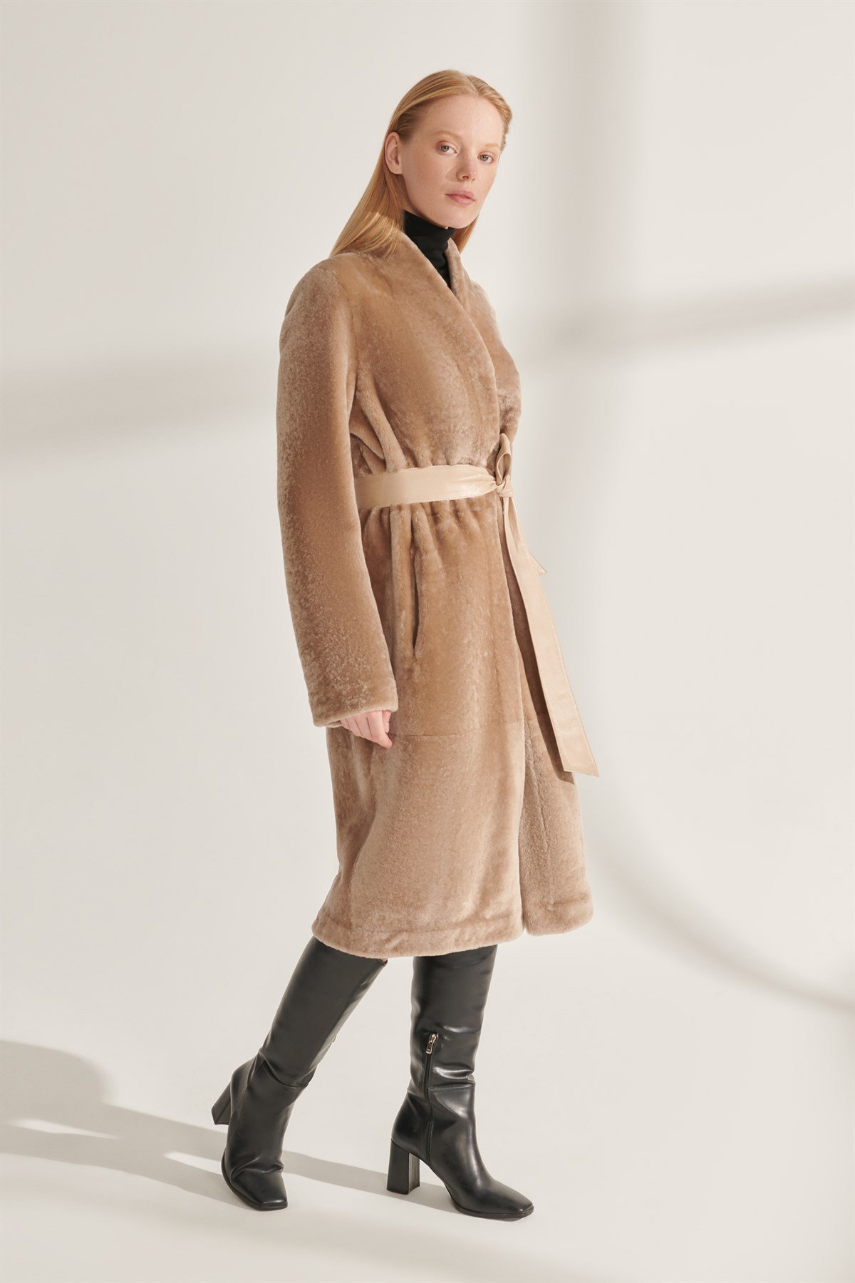 Genuine shearling clearance coat womens