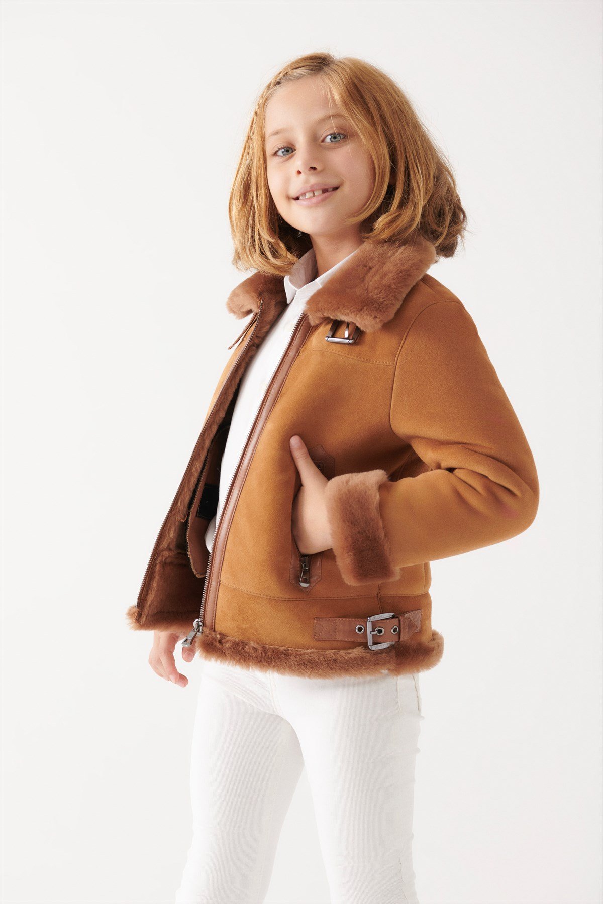 Girls tan best sale jacket