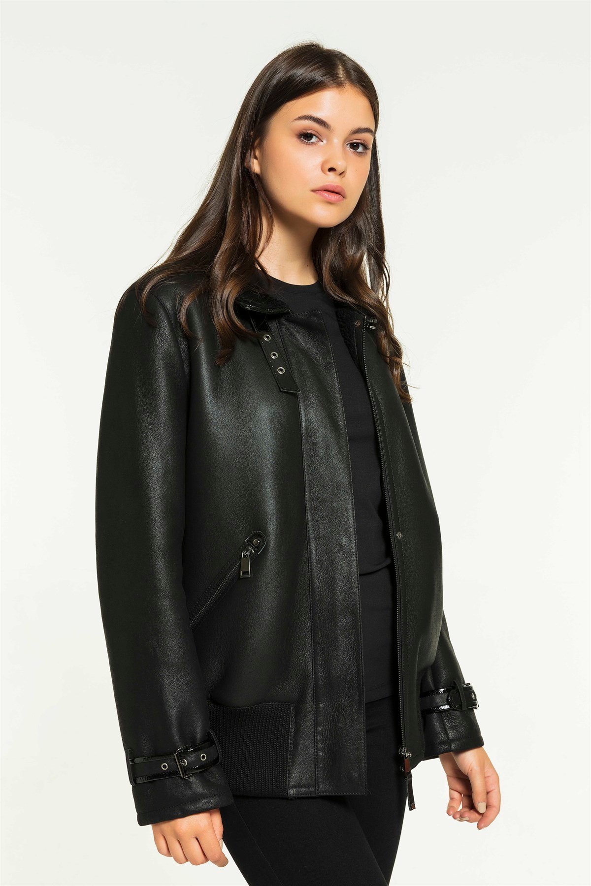 Dolly leather sale biker jacket