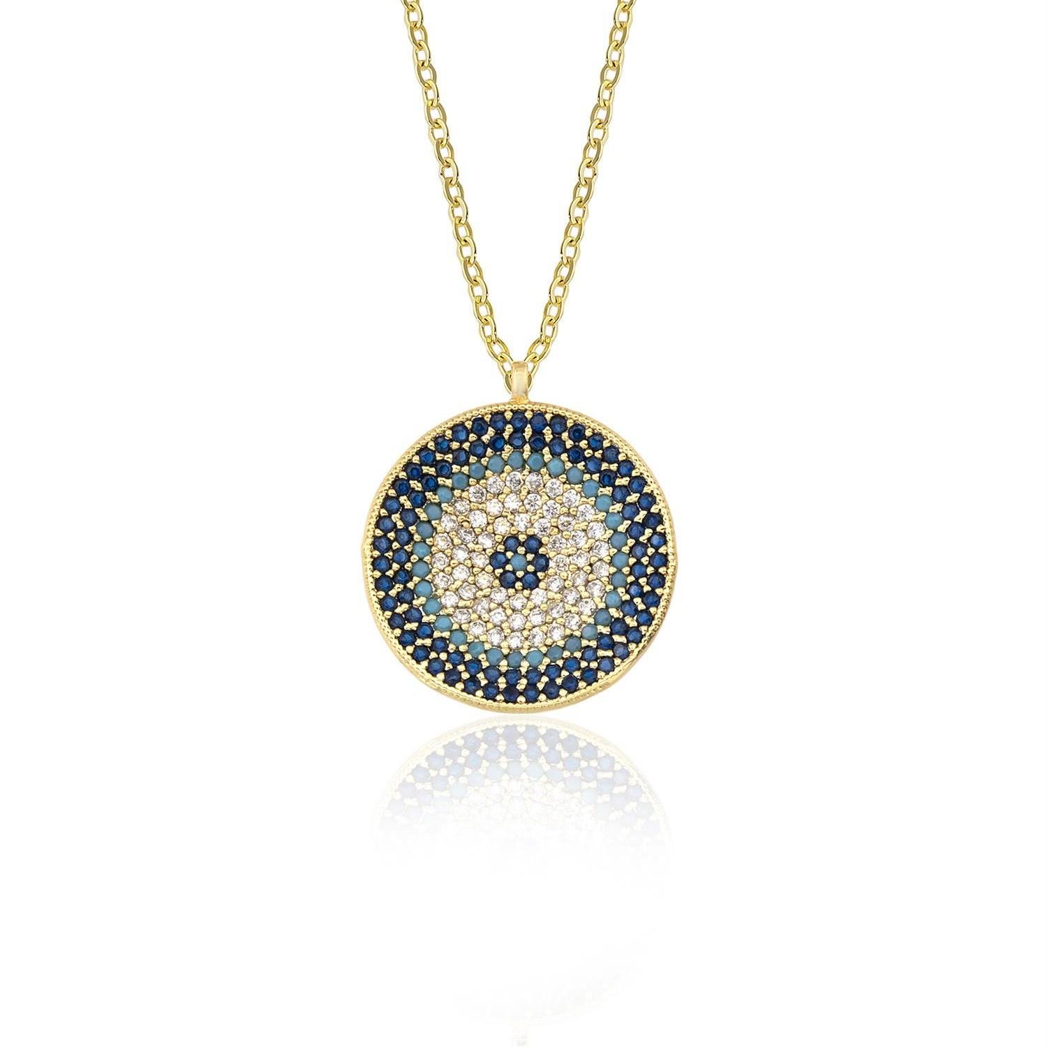 Gold nazar necklace best sale