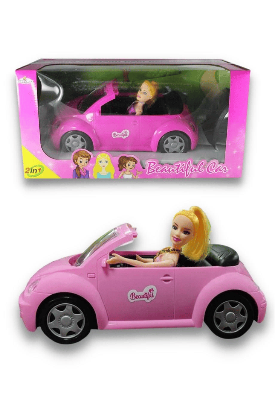 Pembe Araba Barbie 00014171 | Batoys Oyuncak
