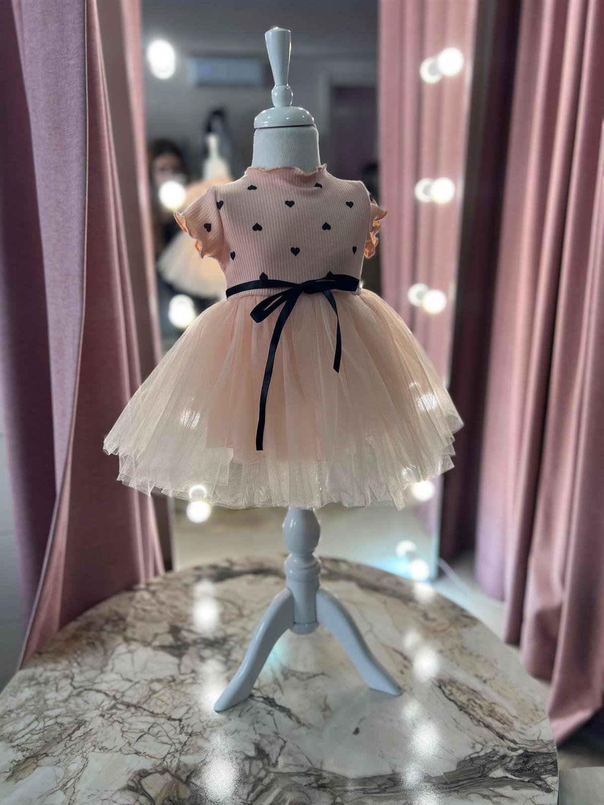 Audrey Kız Bebek Kıyafeti / Doğum Günü Elbisesi / Bayram Elbisesi
