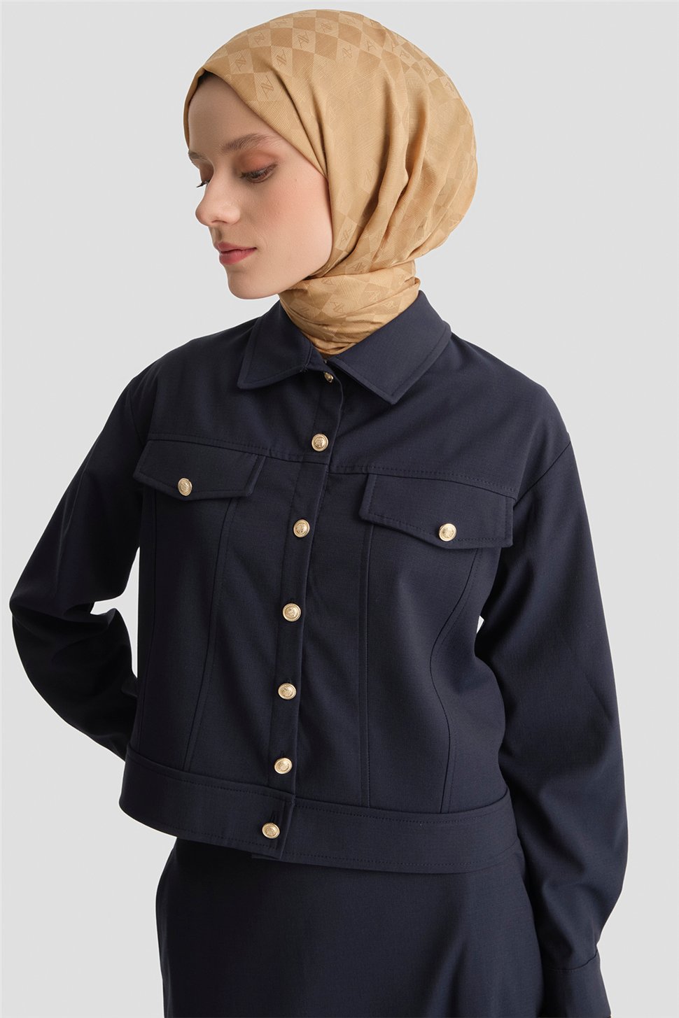 Denim Ceketli Takım Lacivert AGTK1429-LCV | Armine