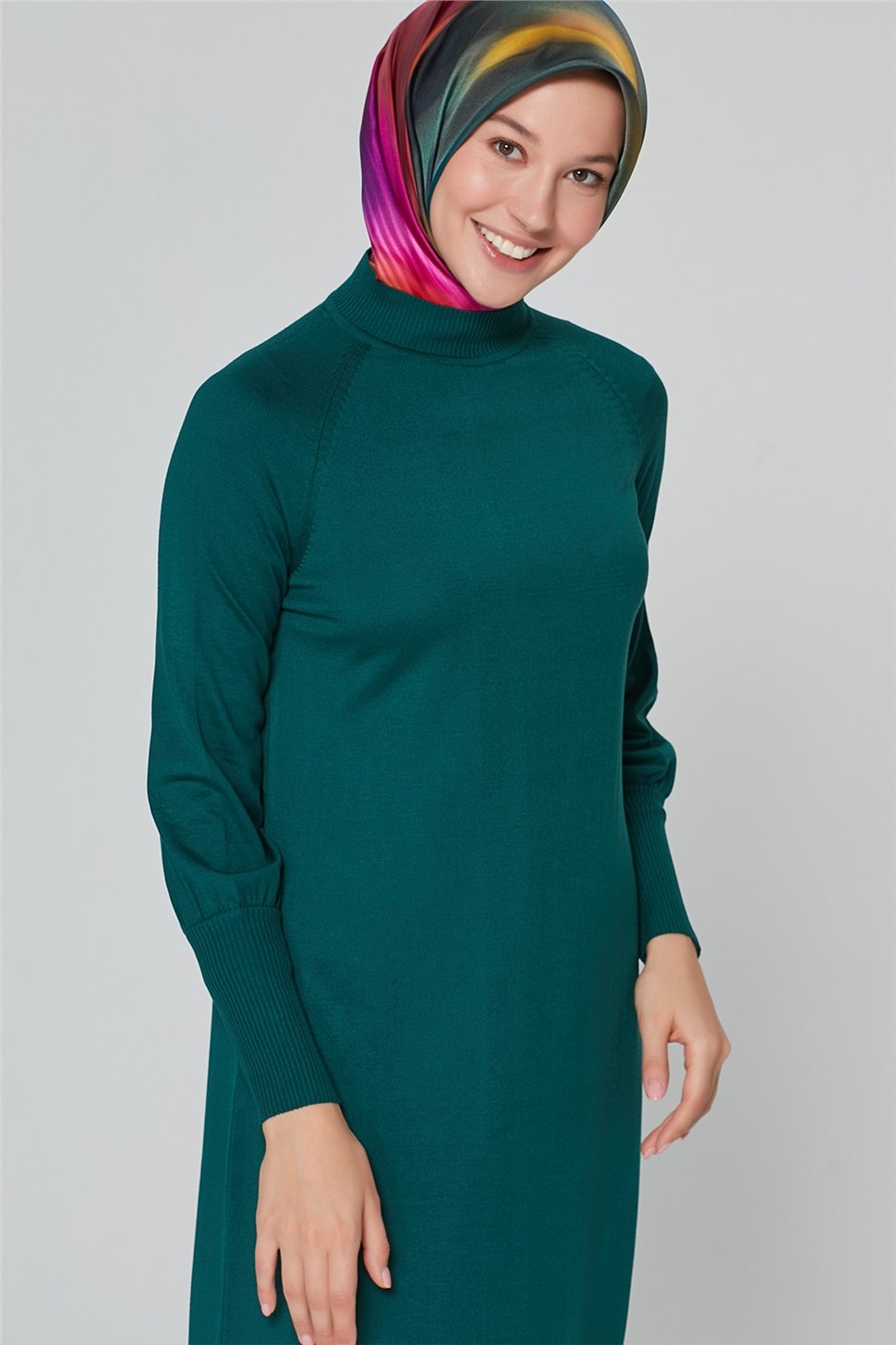 Armine Triko Elbise 20Ka2028 Yeşil - ARMİNE | Hayatınıza Artı Değer Katar!