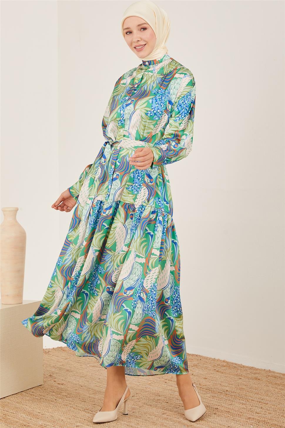 Armine Elbise 23Yd4416 Yeşil - ARMİNE | Hayatınıza Artı Değer Katar!