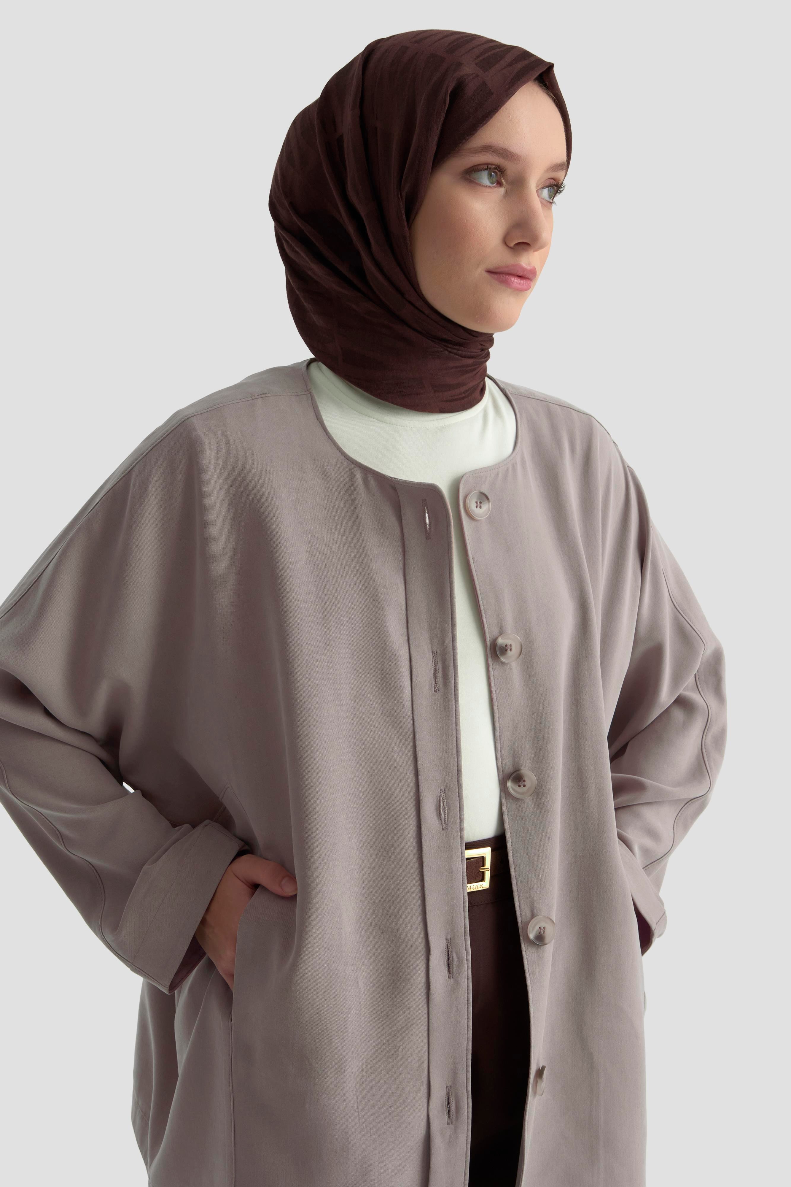 Armine Yarasa Kol Ceket 25KD1107 Vizon | Armine