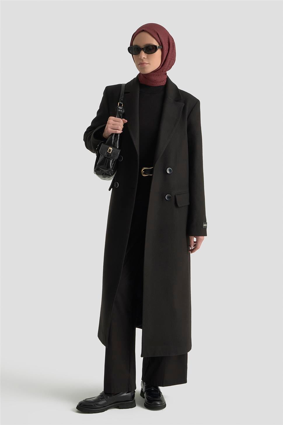 Armine Kaşe Kaban 25K7026 Siyah K25KA7026002-2261 | Armine