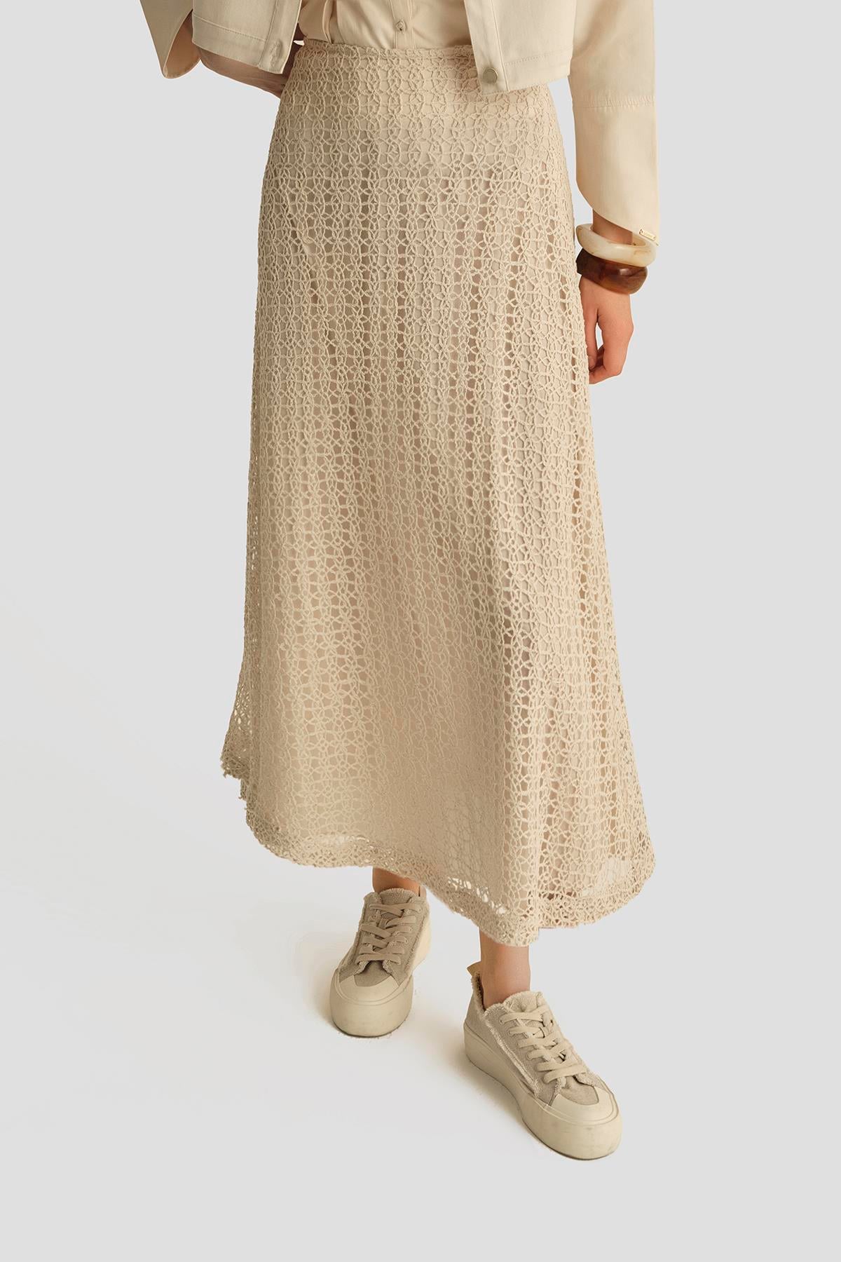 Armine Brode Çan Etek 25Y1822 Naturel | Armine