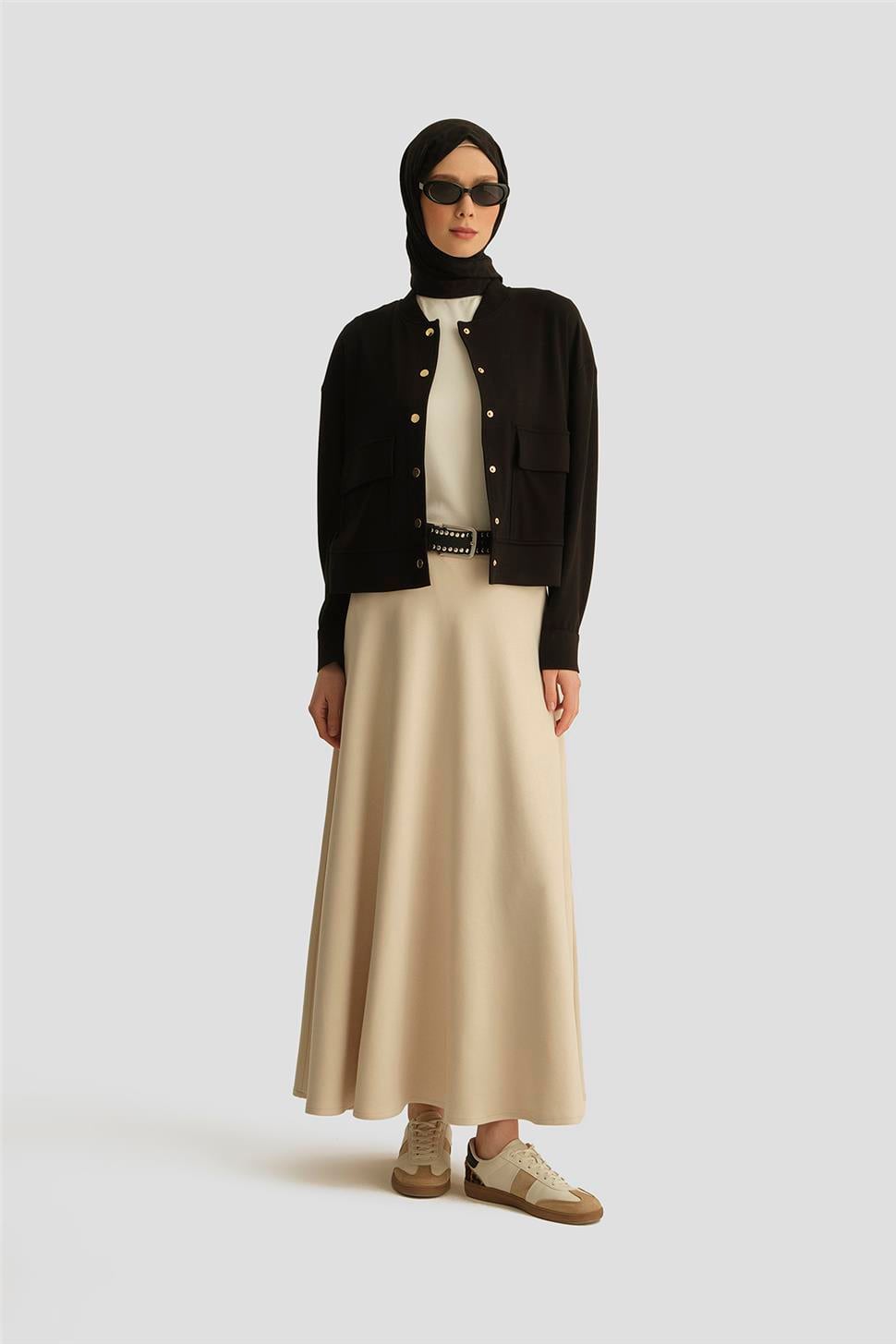 Armine Hakim Yaka Modal Ceket 25YD4233-1 Siyah | Armine