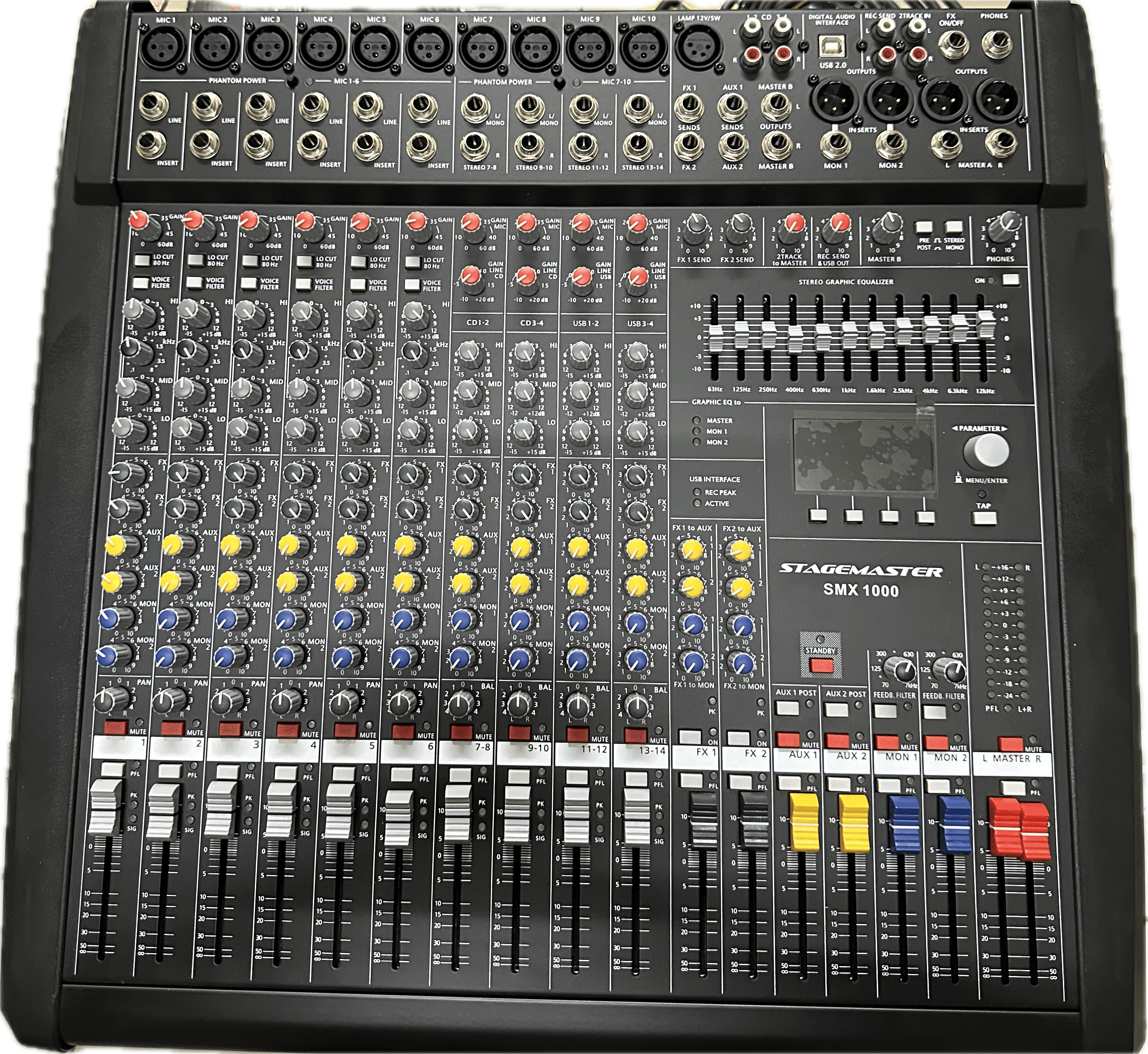 STAGEMASTER SMX-1000 10 KANALLI ÇİFT DİGİTAL EFEKTLİ DECK MİKSER