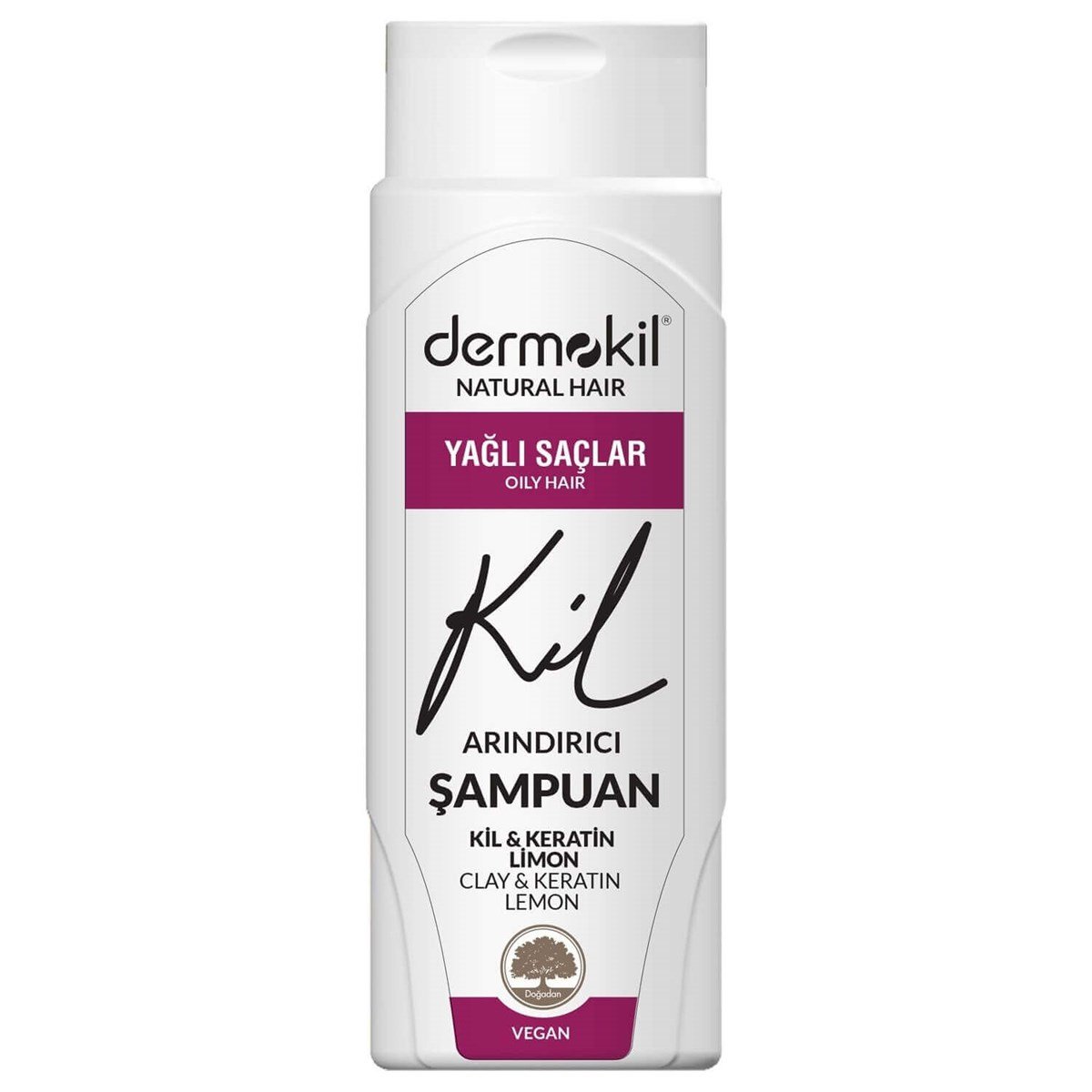 Dermokil Şampuan Natural Kil Arındırıcı Vegan Yağlı Saçlar 400 ml Fiyatları  | Dermosiparis.com