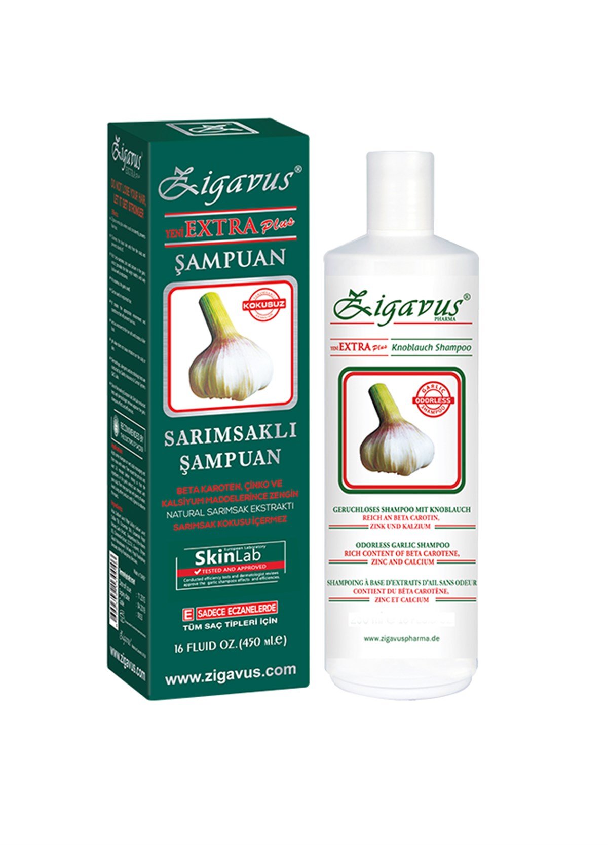Zigavus Extra Plus Sarımsaklı Şampuan 450ml Fiyatları | Dermosiparis.com