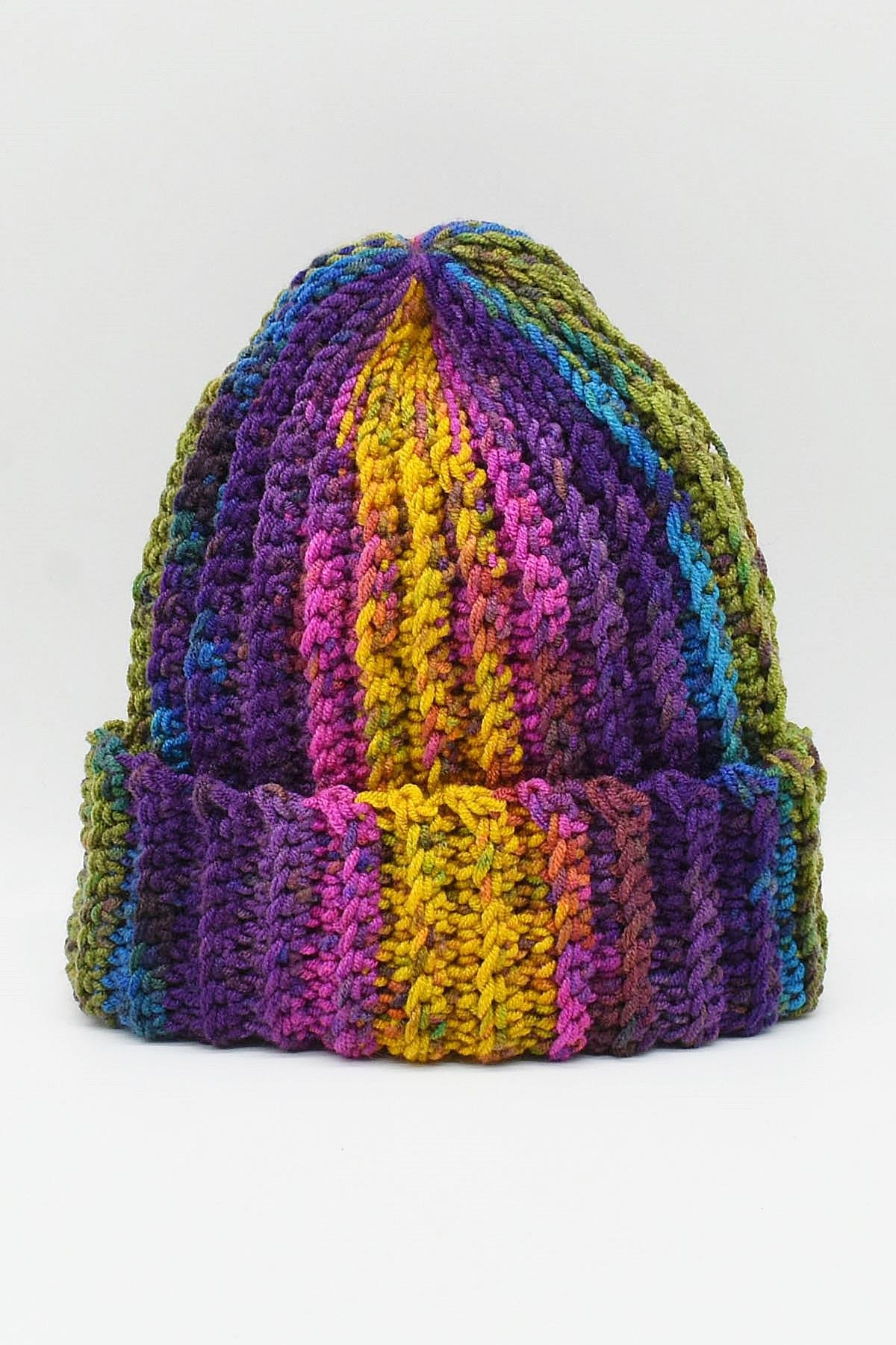 Külah Hand Made Rainbow Hat Crochet Bere KLH7377