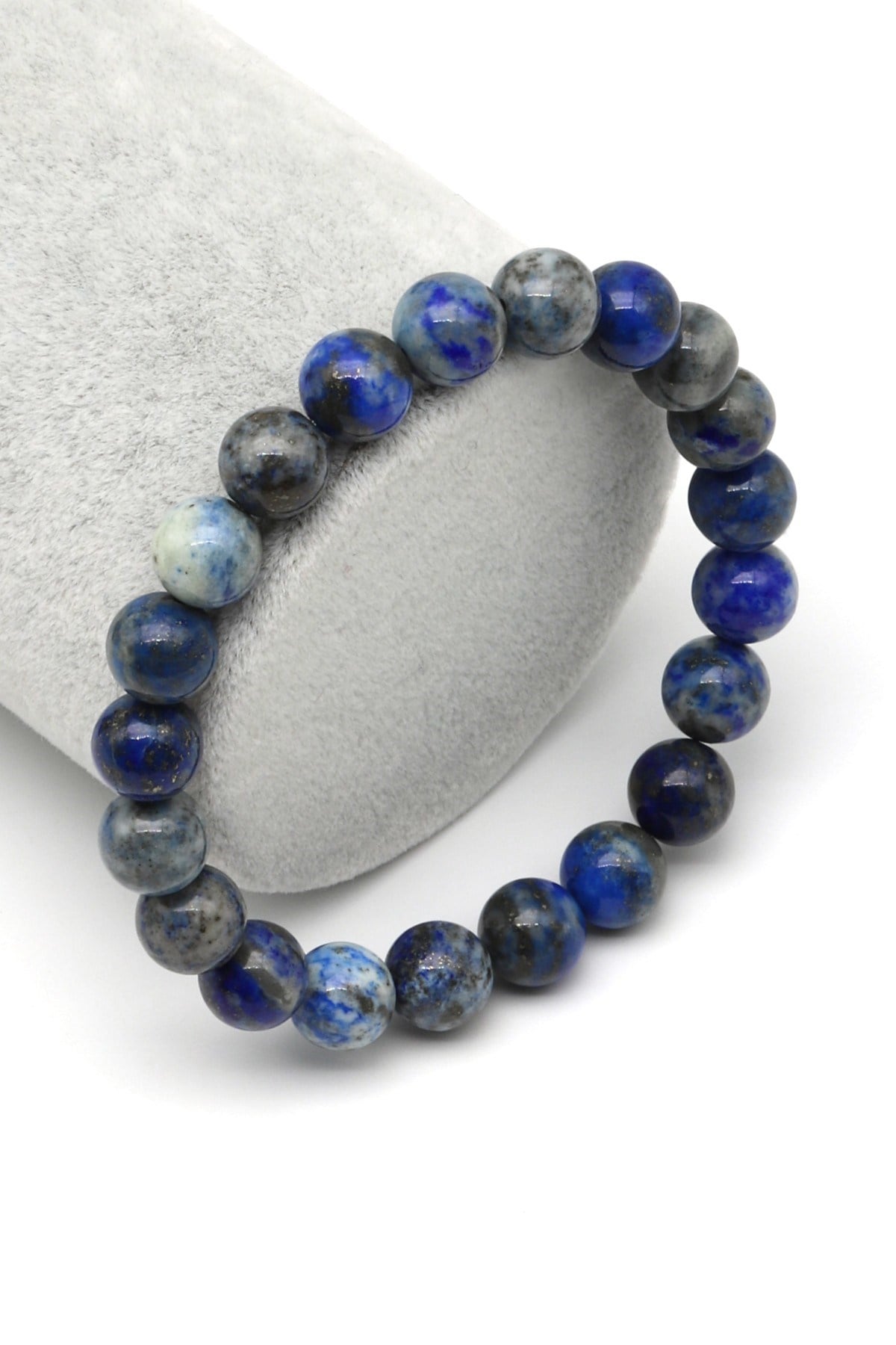 Orijinal Lapis Lazuli Doğal Taş Bileklik 8 mm Küre Kesim - BLK
