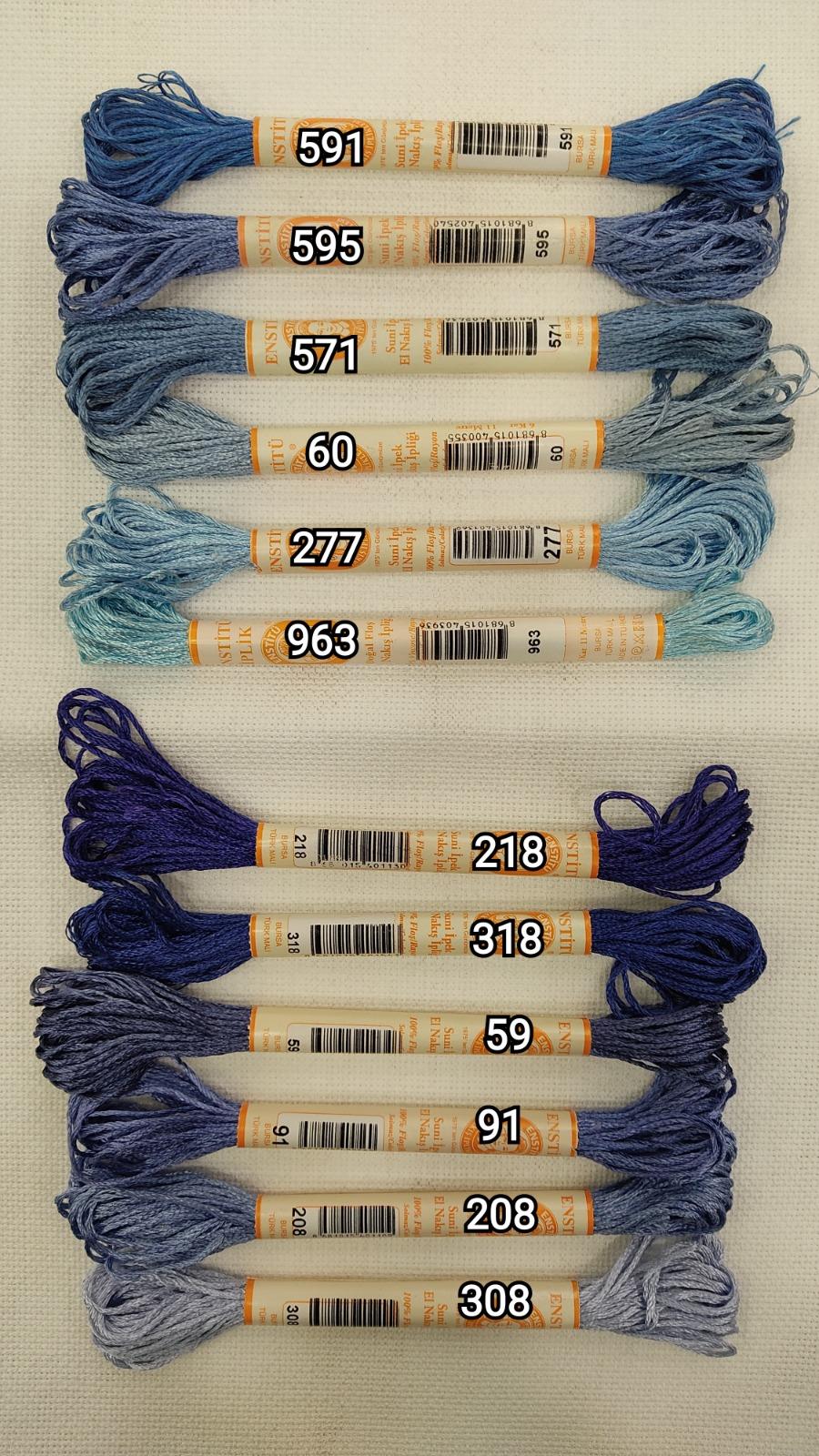 トップス eaphi TAPE EMBROIDERY MIX KNIT Enstitü Suni İpek Çamaşır İpeği (marlit) 11 m | 6 Kat Nakış