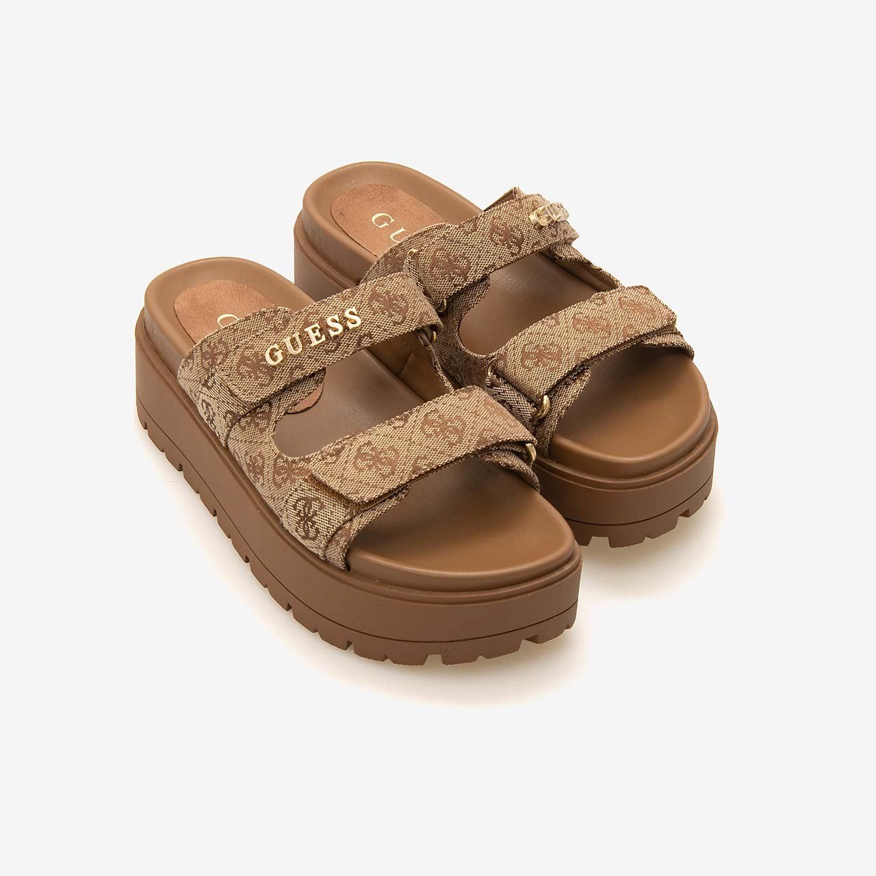 Guess Kadın Beige Faxon Logo Sandalet FLJF2XFAL03