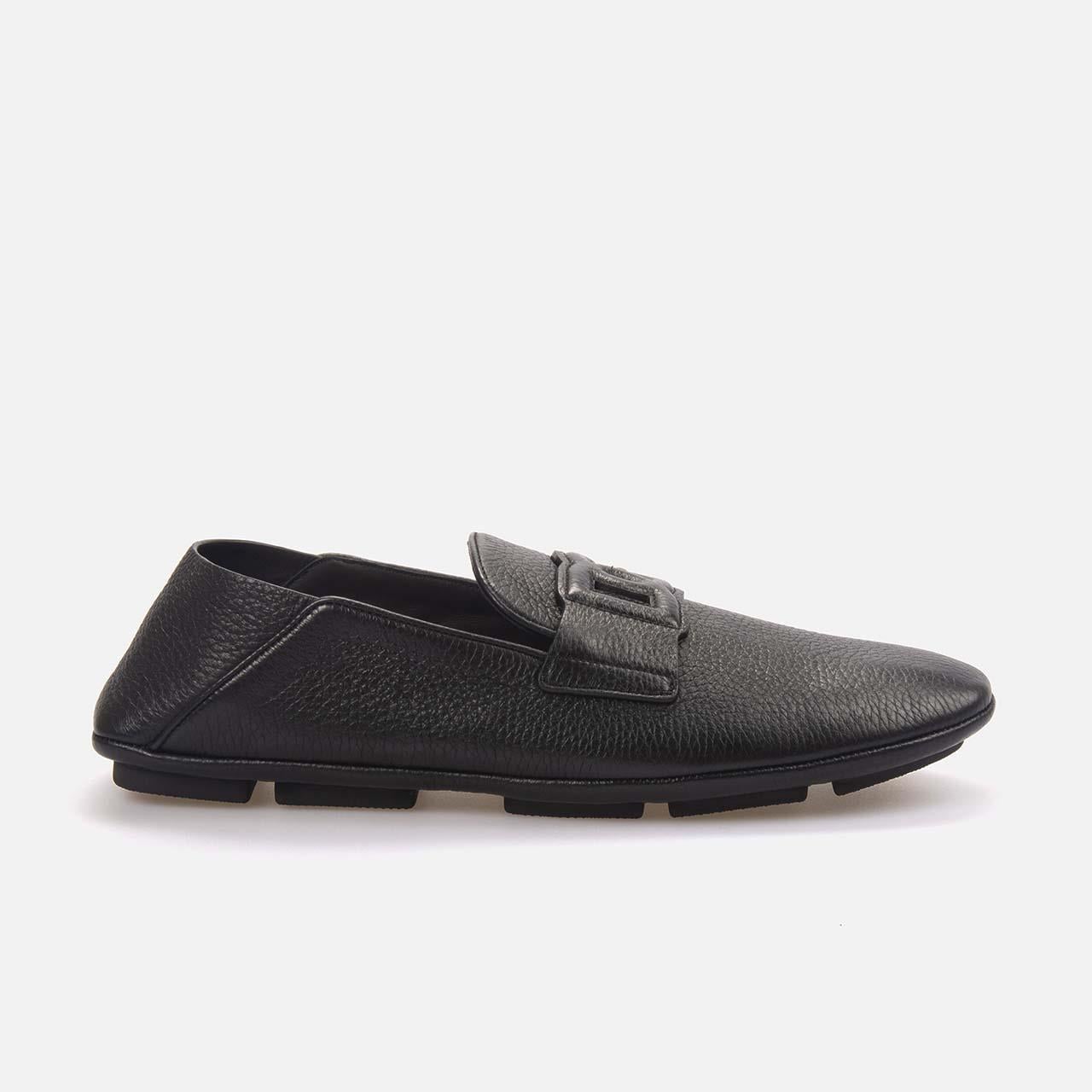 Dolce Gabbana Hakiki Deri Erkek Siyah Loafer A50583 | Mocassini