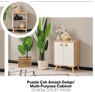 Evi̇ssa Puzzle 7535701 74cm Li̇k Dar Çok Amaçli Dolap - Hedef AVM
