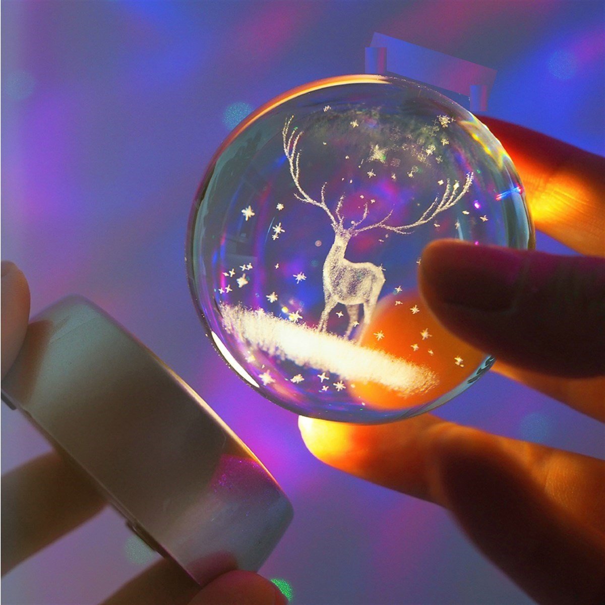 Kristal Küre Geyik Led Gece Lambası 5 Renk Değiştirir - Çılgın Trend  Ürünleri