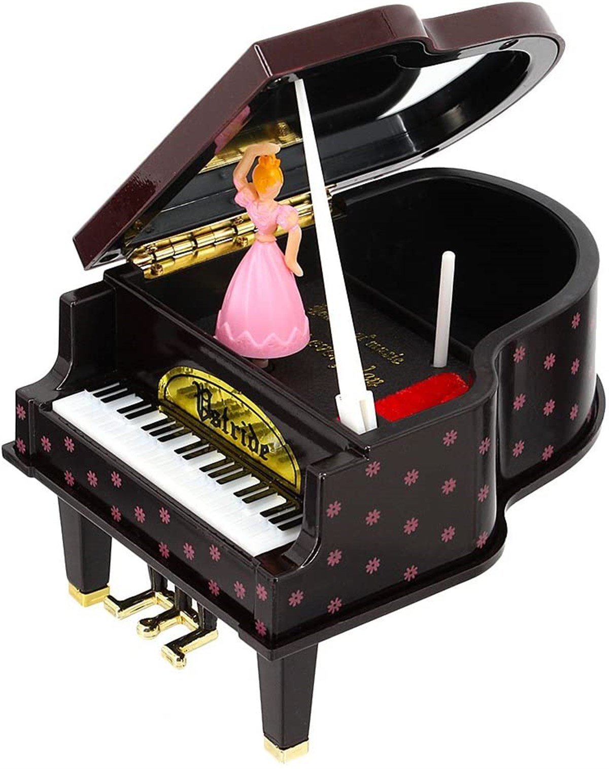 Piyano Balerin Dönen Müzik Kutusu Siyah - Çılgın Trend Ürünleri