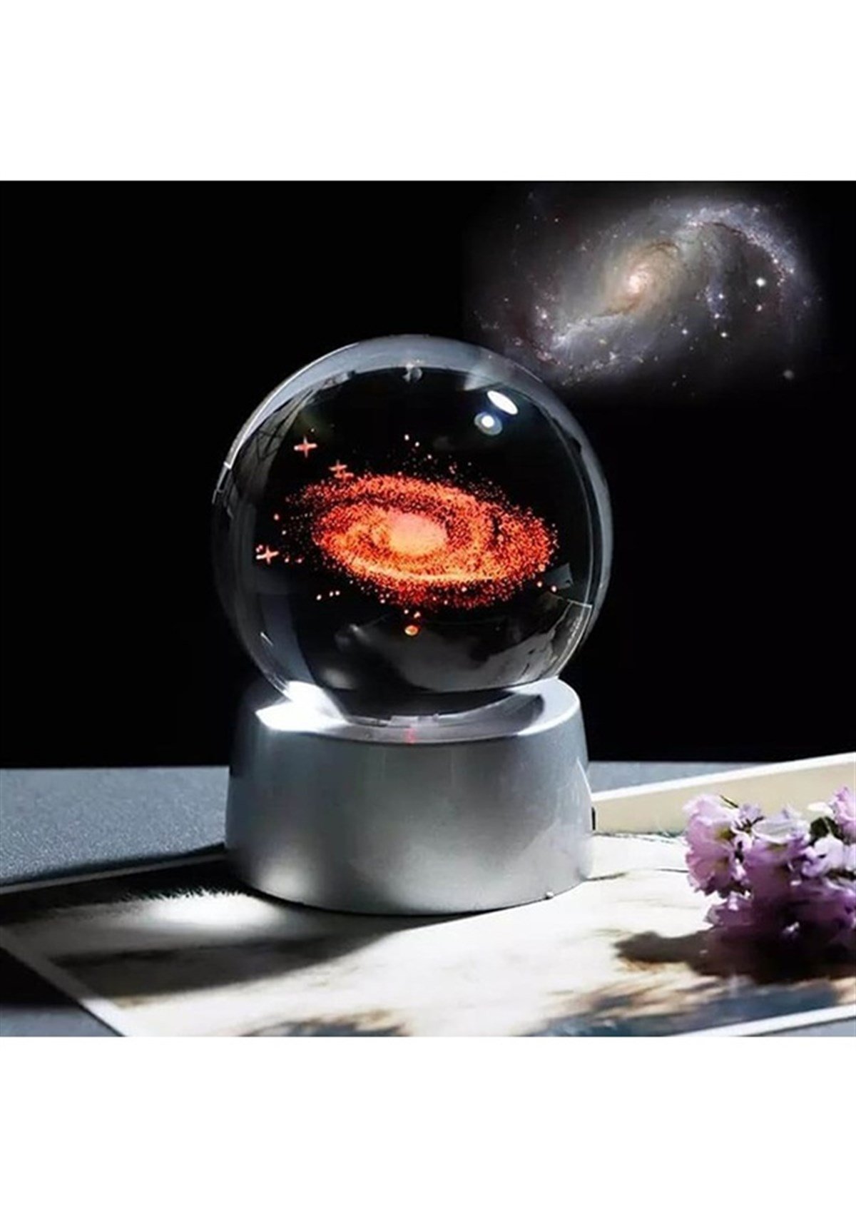 Samanyolu Galaxy Işıklı Cam Küre - Çılgın Trend Ürünleri
