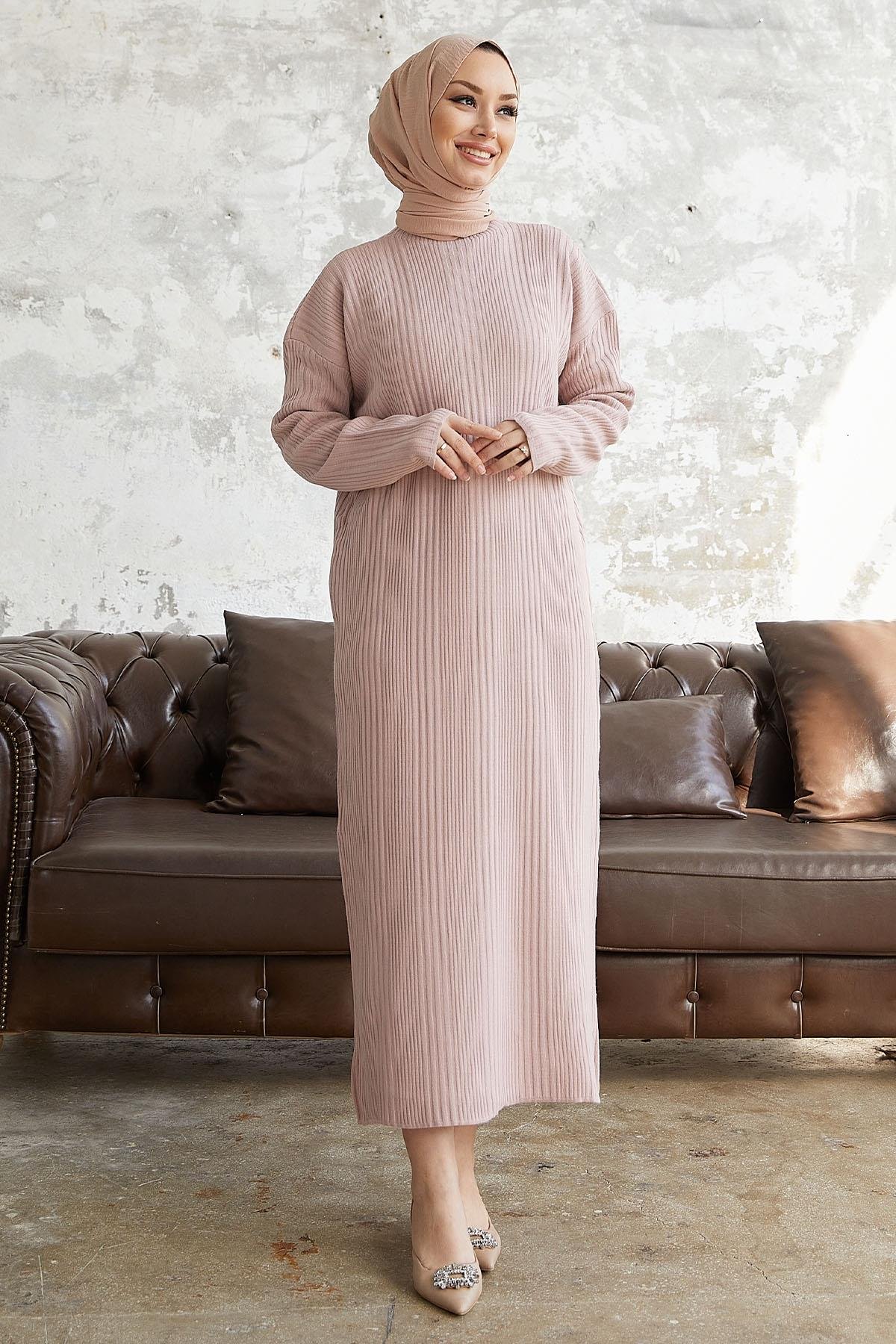 Pamela Buttoned Ayrobin Brown Dress
