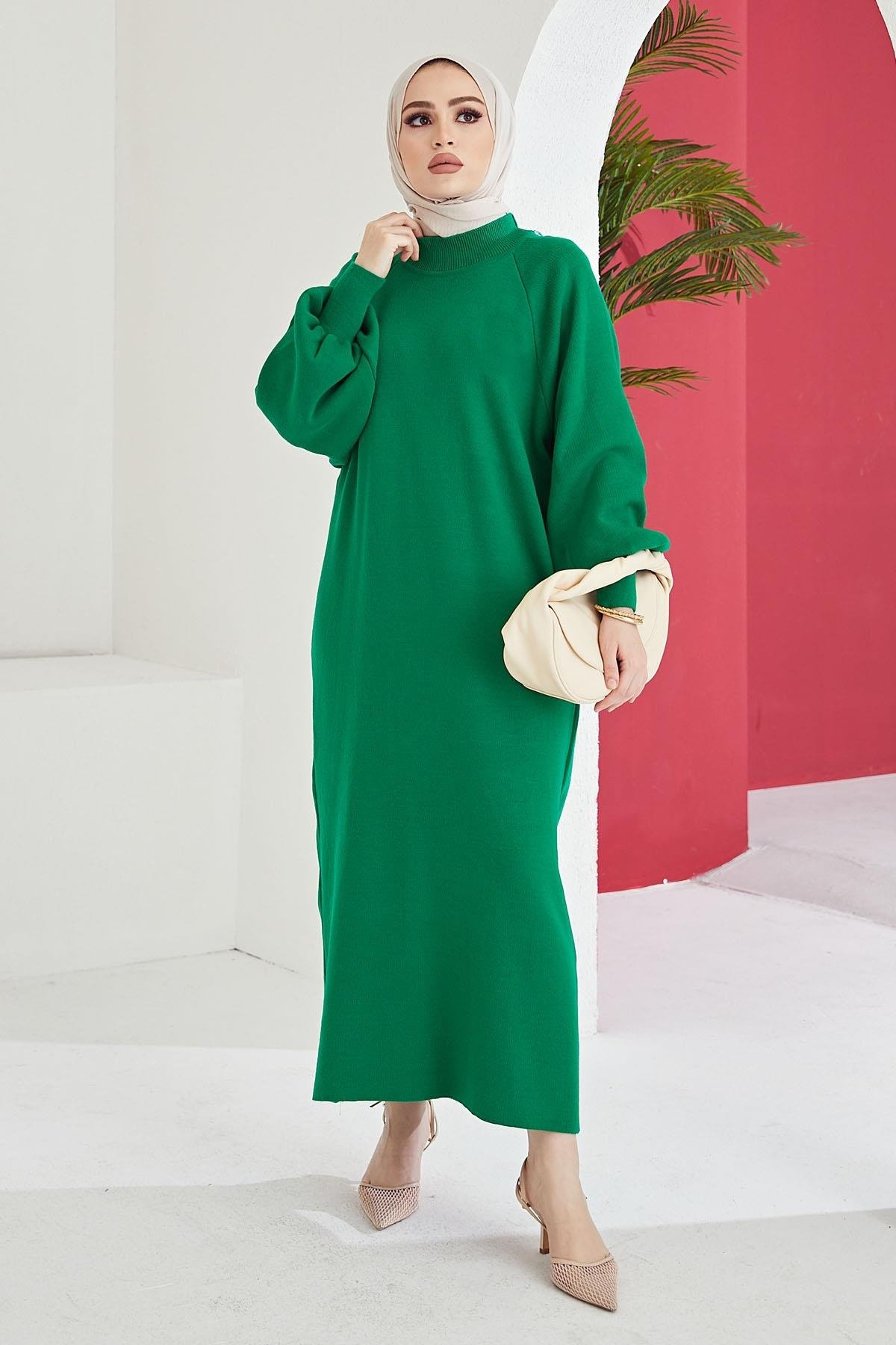 green emerald velvet dress MINA  KARIMADON
