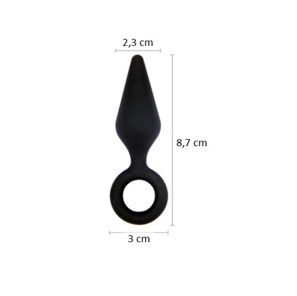 8,7 cm Halkal Silikon Anal Tka (Plug) 8,7 cm Halkal Silikon Anal Tka (Plug)