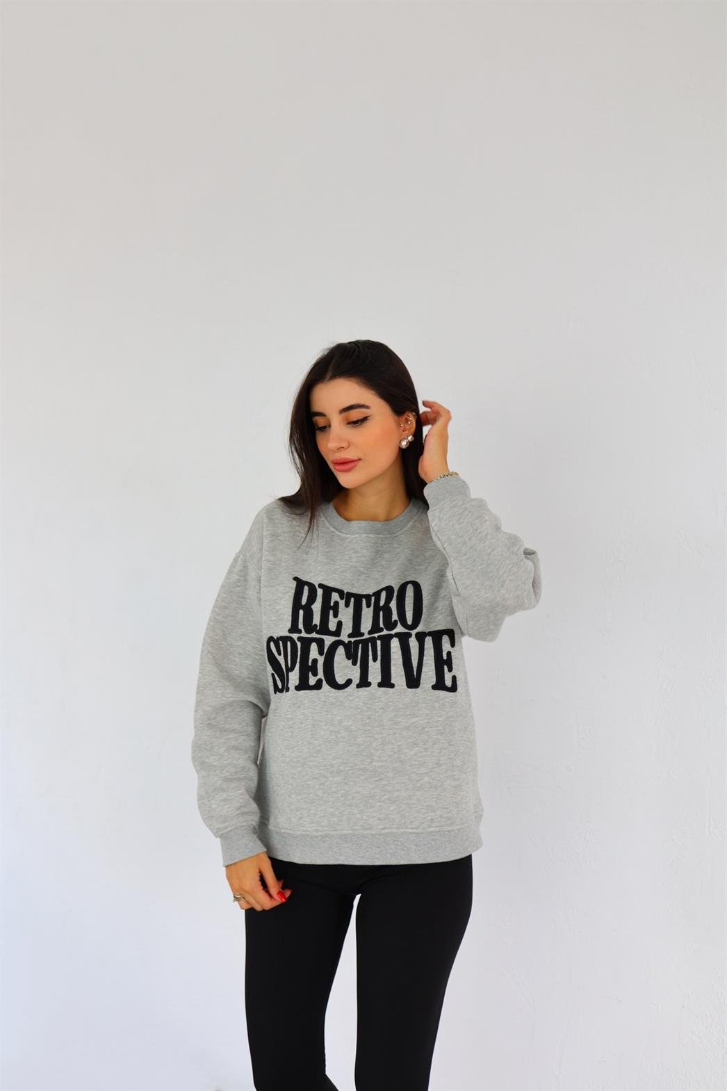 Retro Spective Gri Sweat