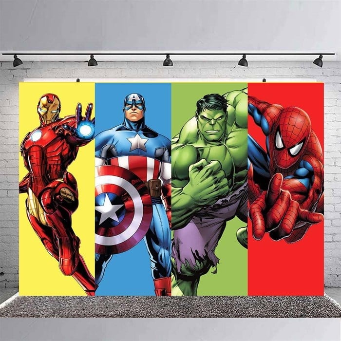 Avengers Doğum Günü Branda Afişi - 2 Boy Seçenekli