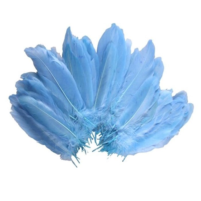 Large Light Blue Feathers