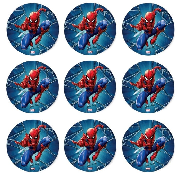 Spiderman Temalı Sticker 10 Adet - 5 cm